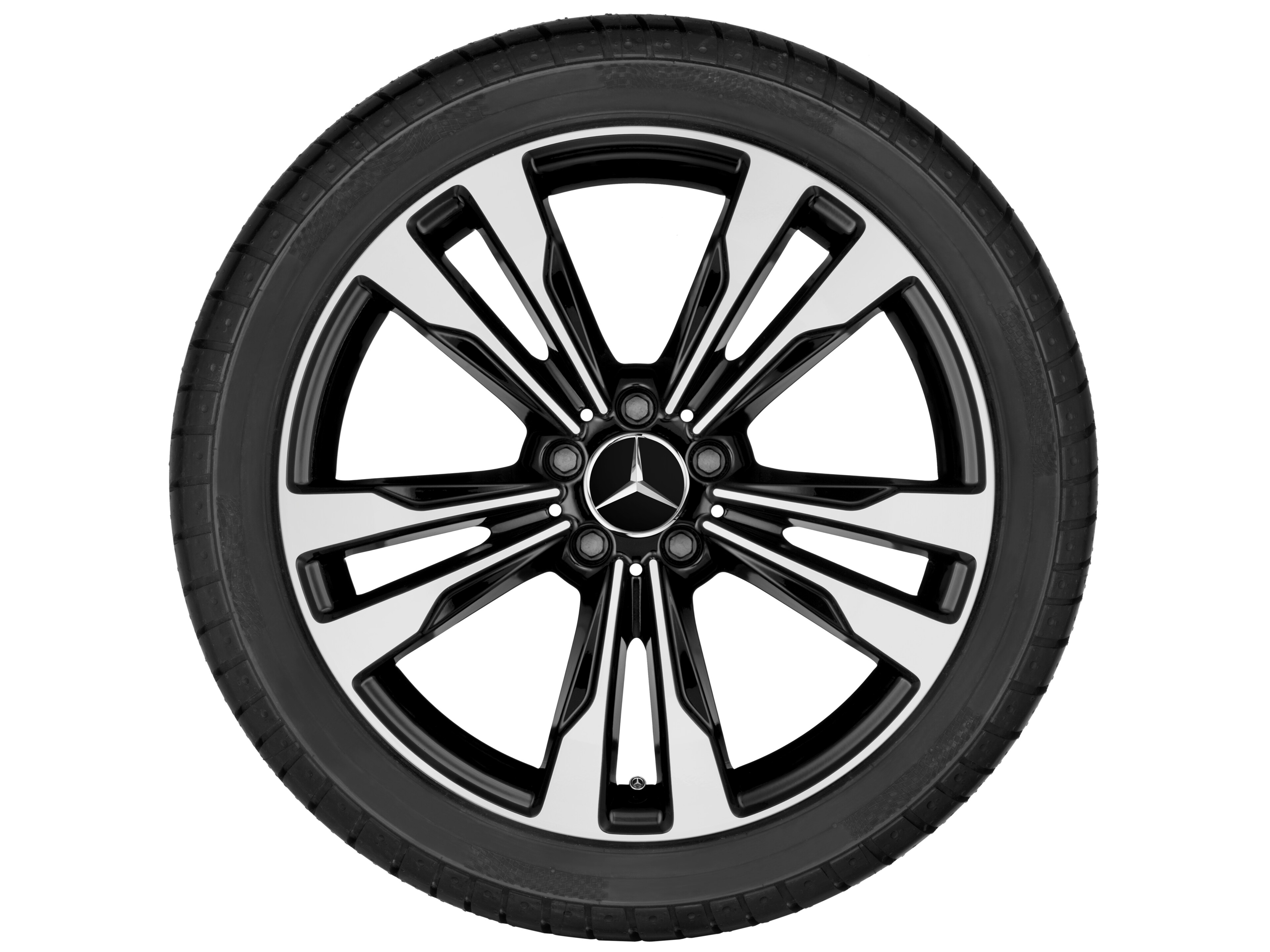 5-twin-spoke wheel, 48.3 cm (19-inch) - 8,5 J x 19 ET 34,5, black, high-sheen