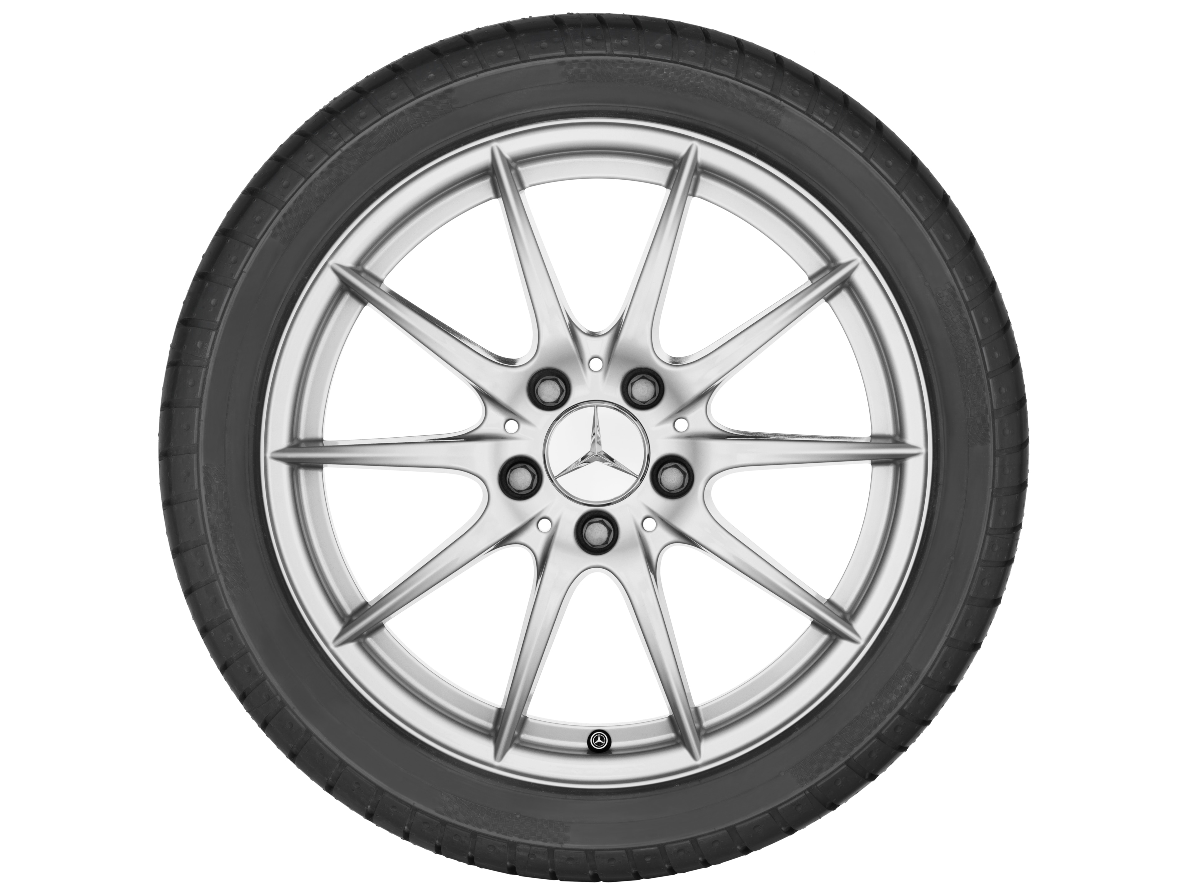 5-twin-spoke wheel, 43.2 cm (17-inch) - 6,5 J x 17 ET 49, titanium silver, painted
