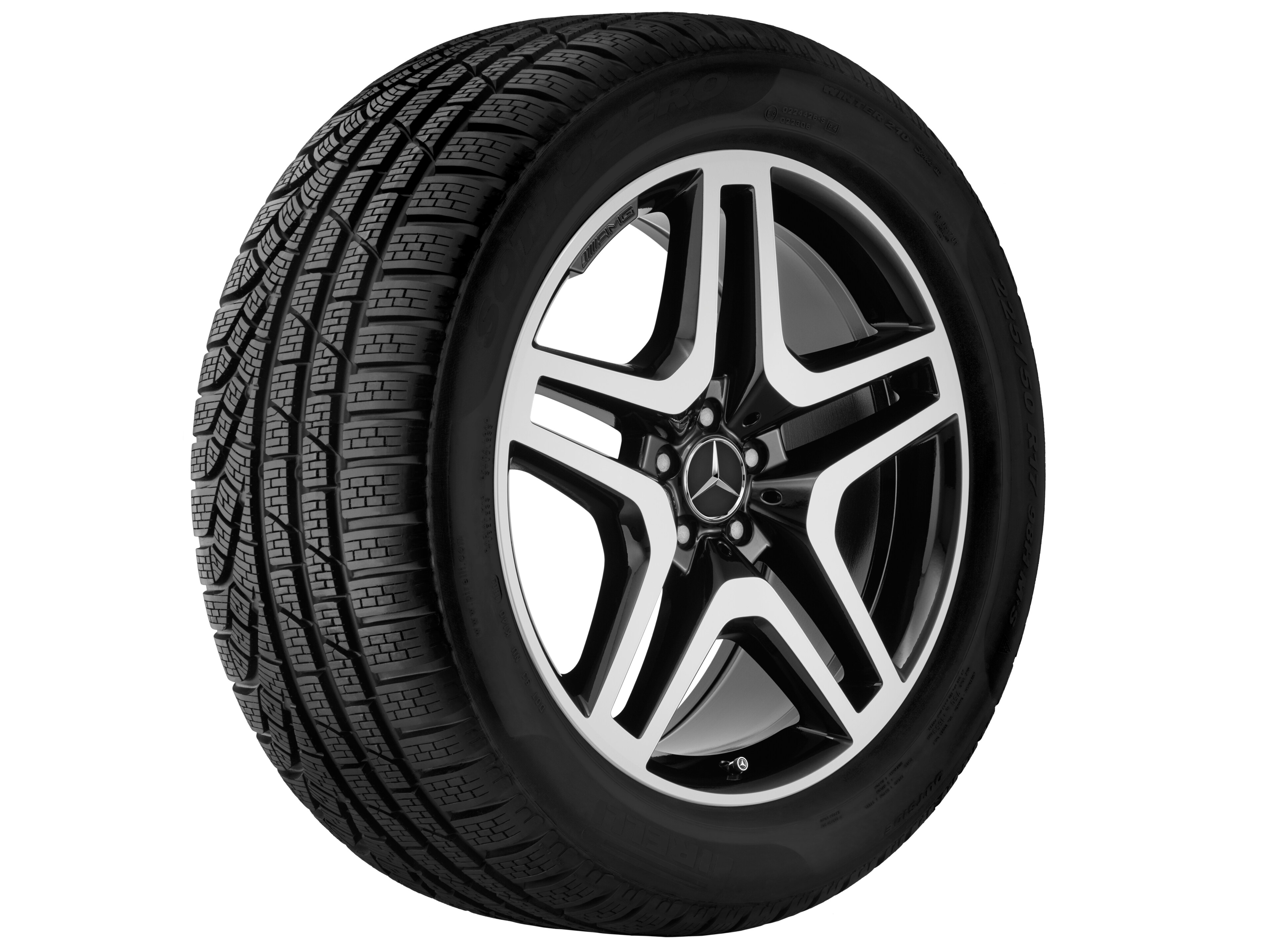 AMG 5-twin-spoke wheel, 53.3 cm (21-inch) - 10 J x 21 ET 46, black, high-sheen