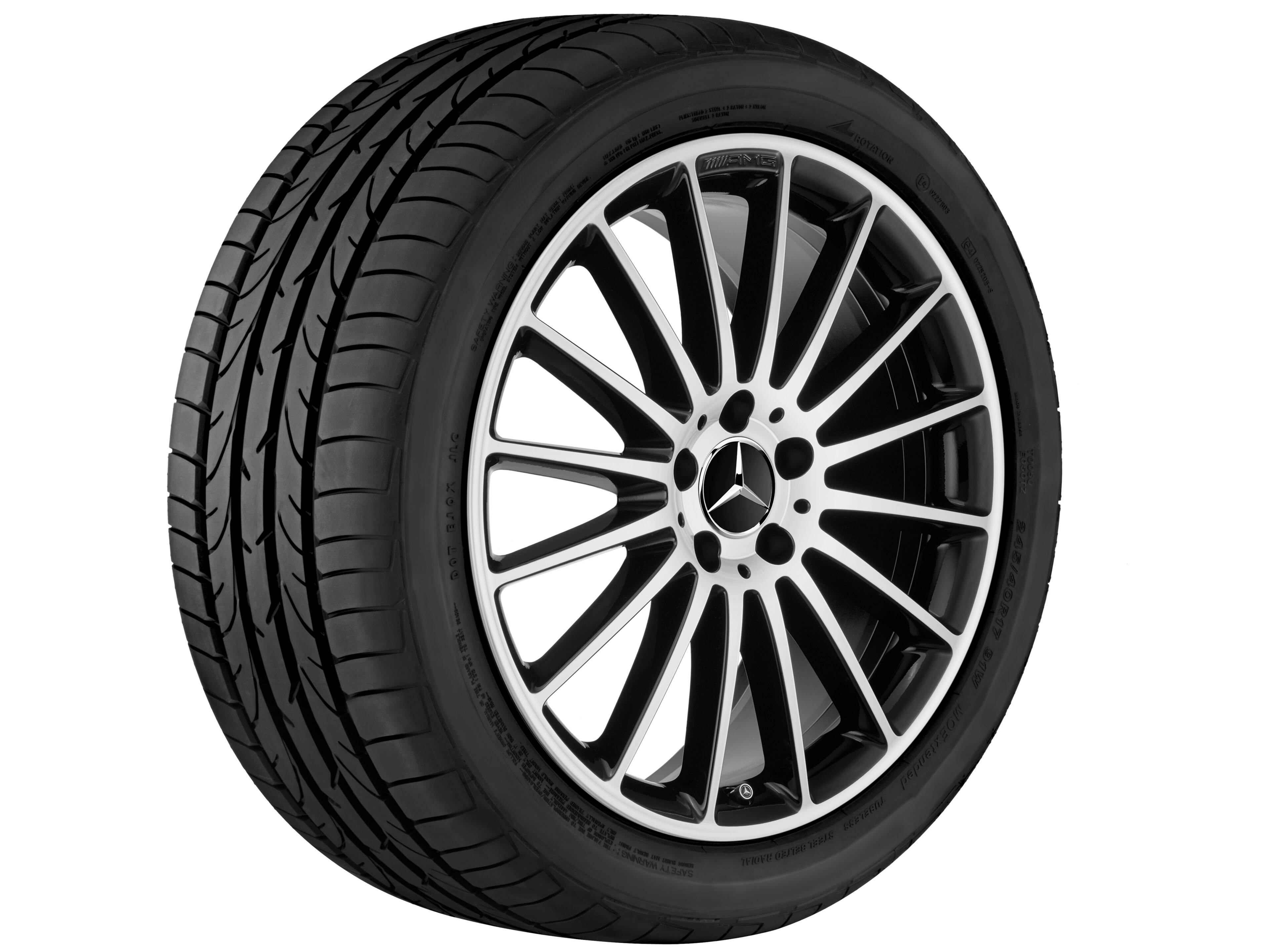 AMG multi-spoke wheel, 48.3 cm (19-inch) - 8 J x 19 ET 48, black, high-sheen
