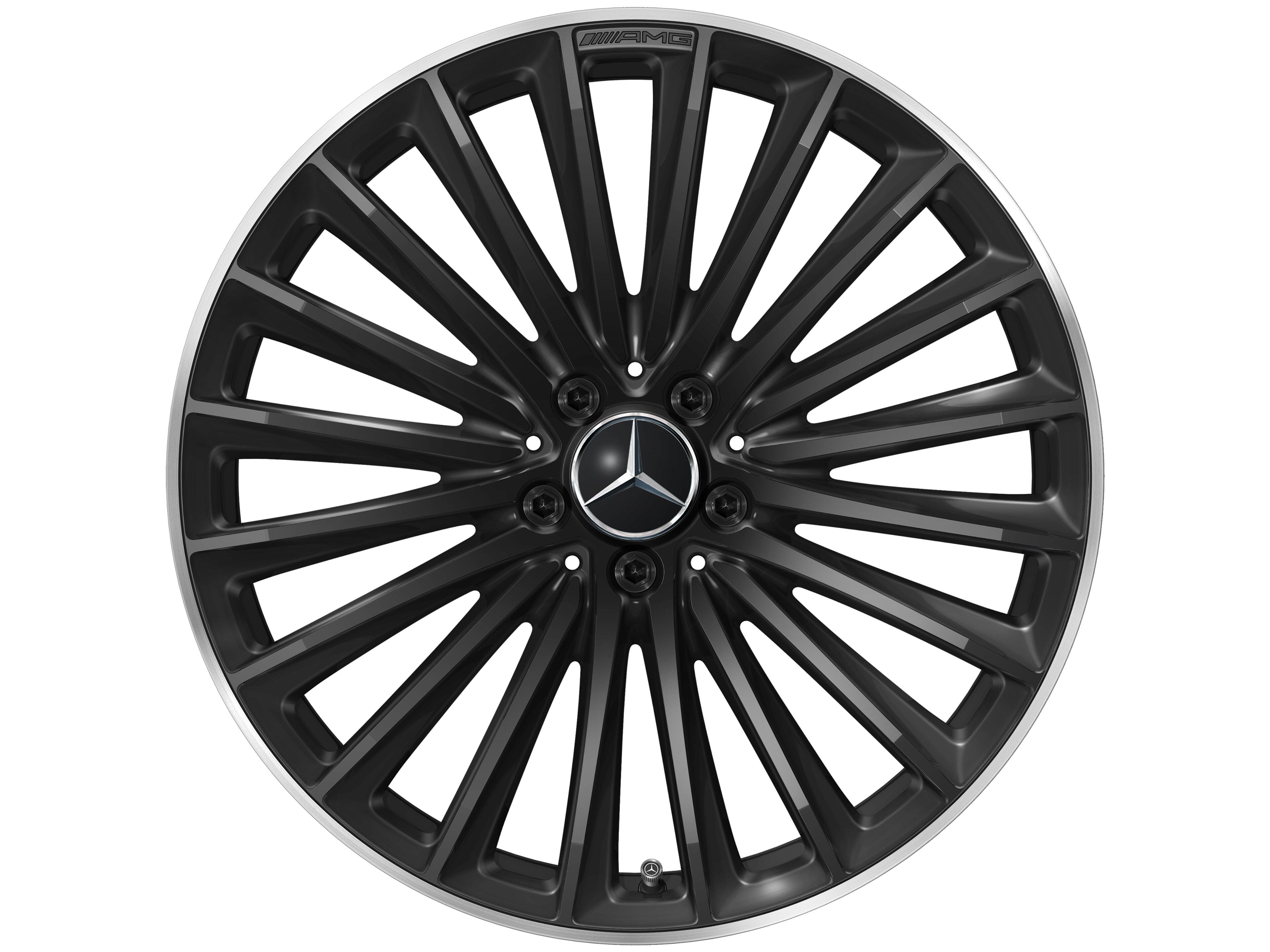 AMG multi-spoke wheel, 50.8 cm (20-inch), High-sheen rim flange - 8,5 J x 20 ET 34,5, black, high-sheen rim flange
