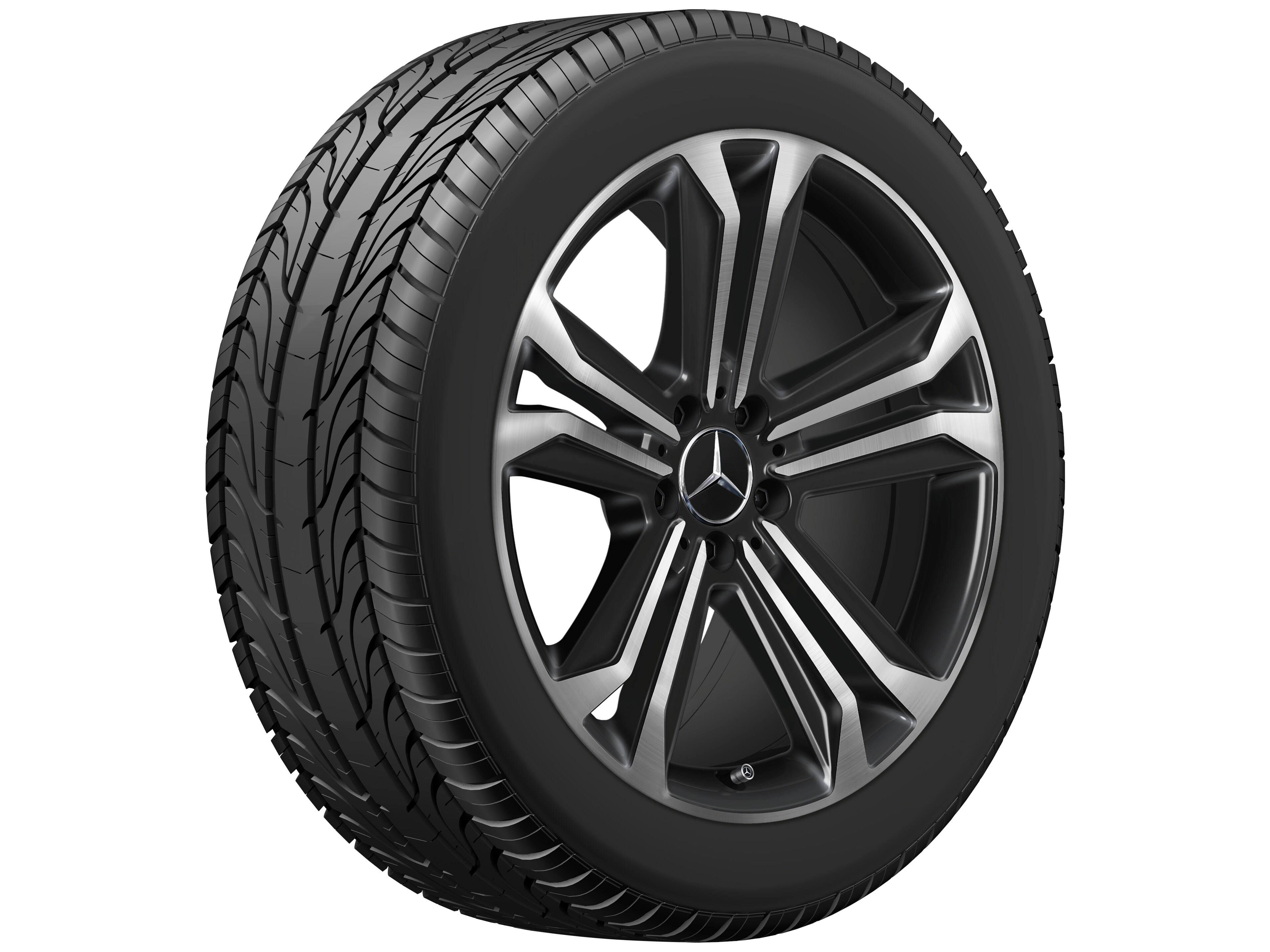 5-twin-spoke wheel, 48.3 cm (19-inch) - 8,5 J x 19 ET 31,5, black, high-sheen