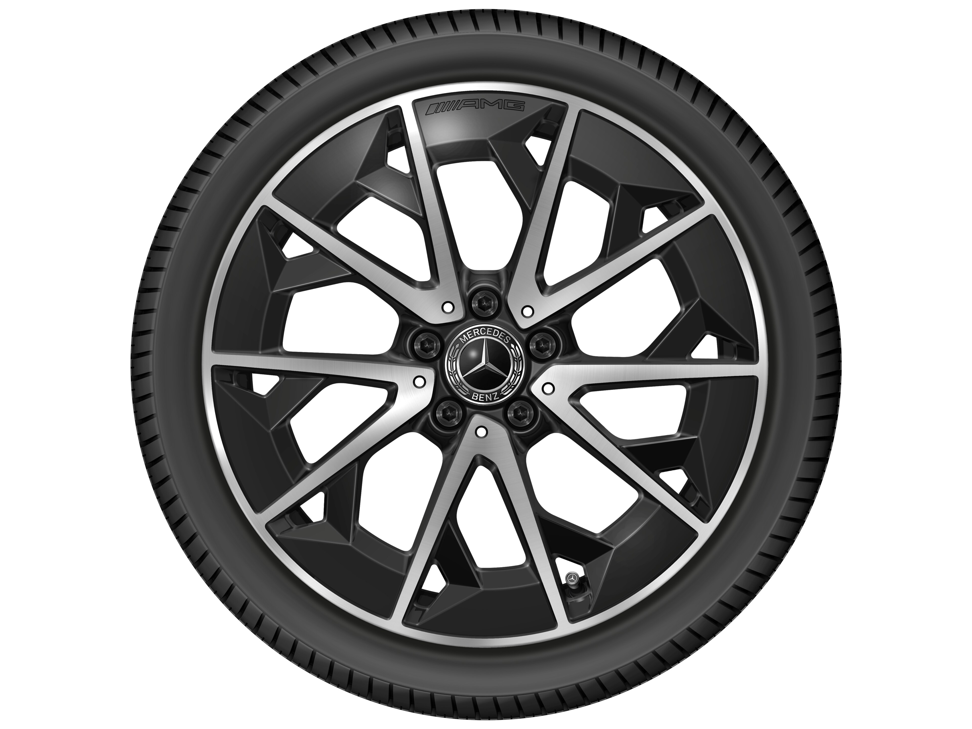 AMG light-alloy wheel, in cross-spoke design, 48.3 cm (19-inch) - 7,5 J x 19 ET 48,4, black, high-sheen