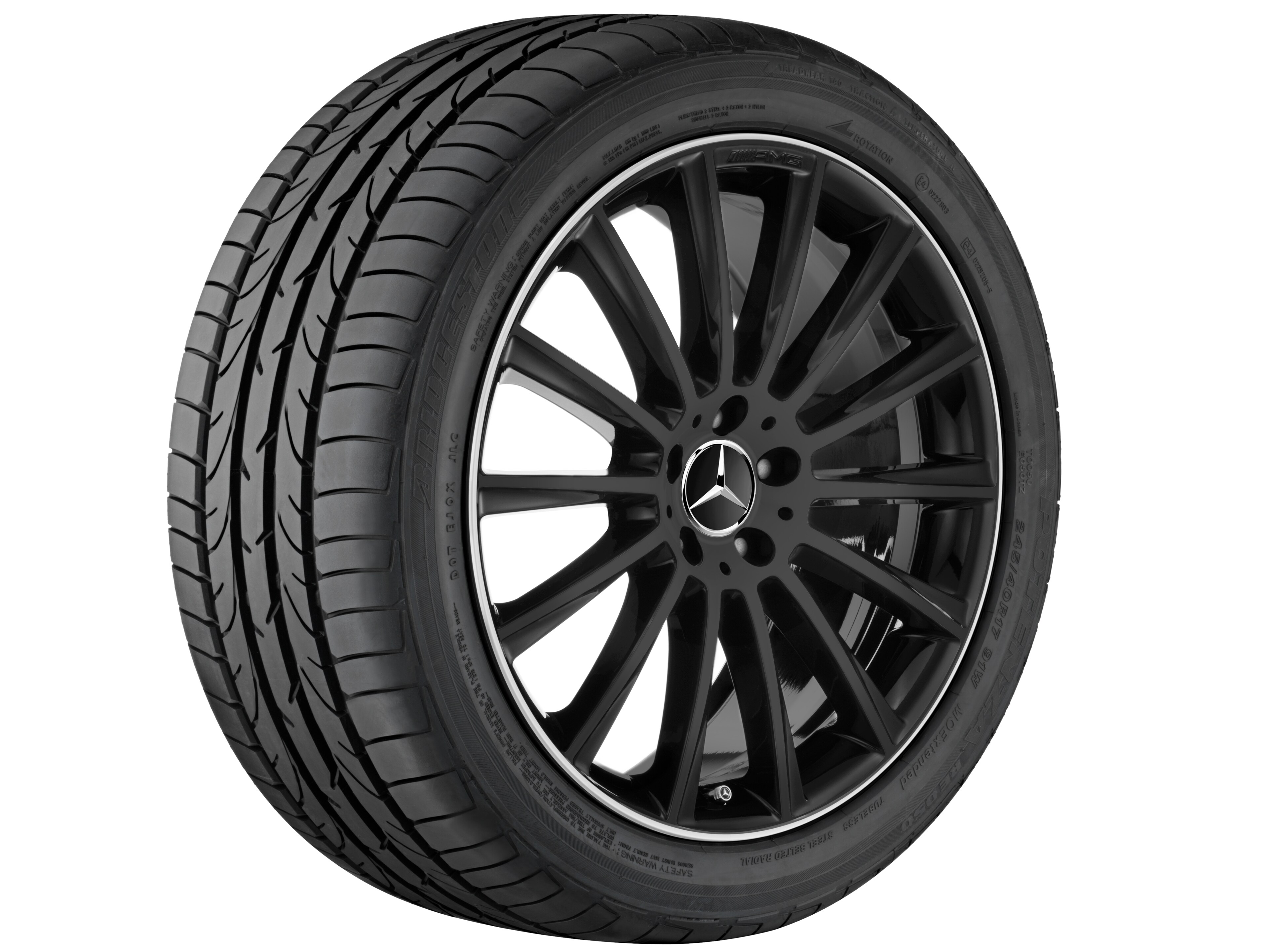 AMG multi-spoke wheel, 50.8 cm (20-inch), High-sheen rim flange - 8 J x 20 ET 33, black