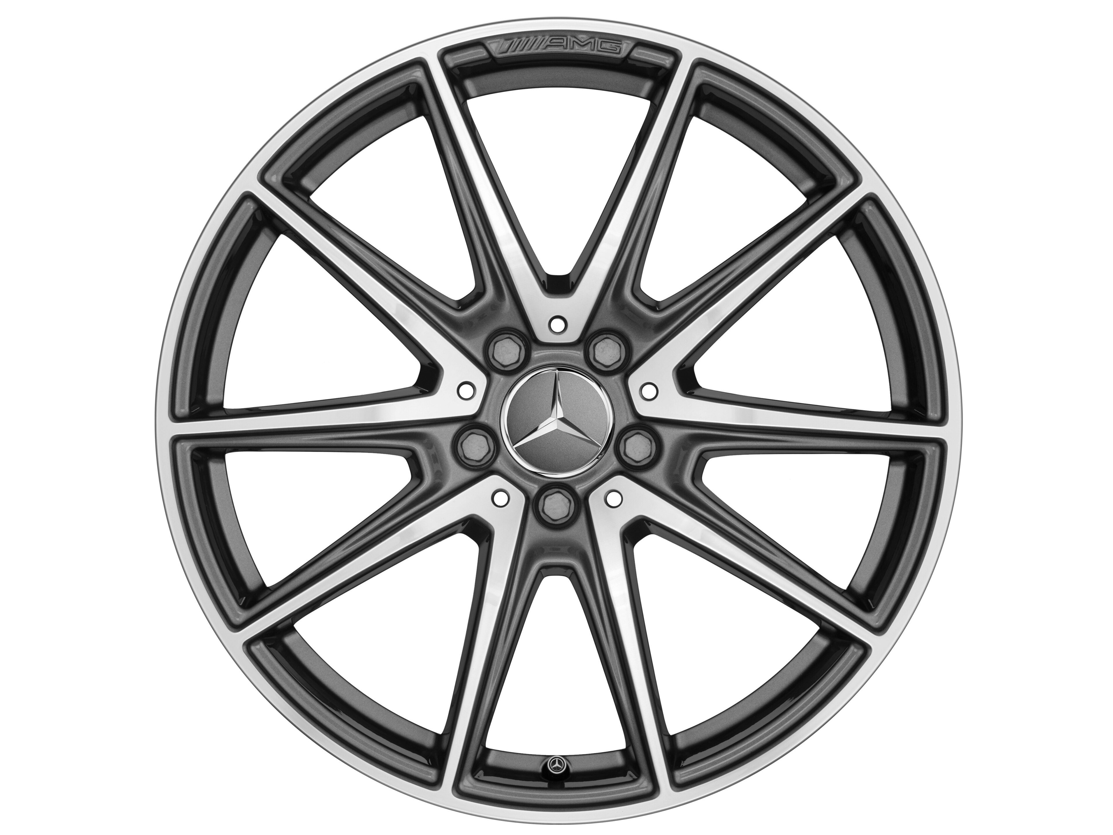 AMG 10-spoke wheel, 48.3 cm (19-inch) - 9 J x 19 ET 61, titanium grey, high-sheen