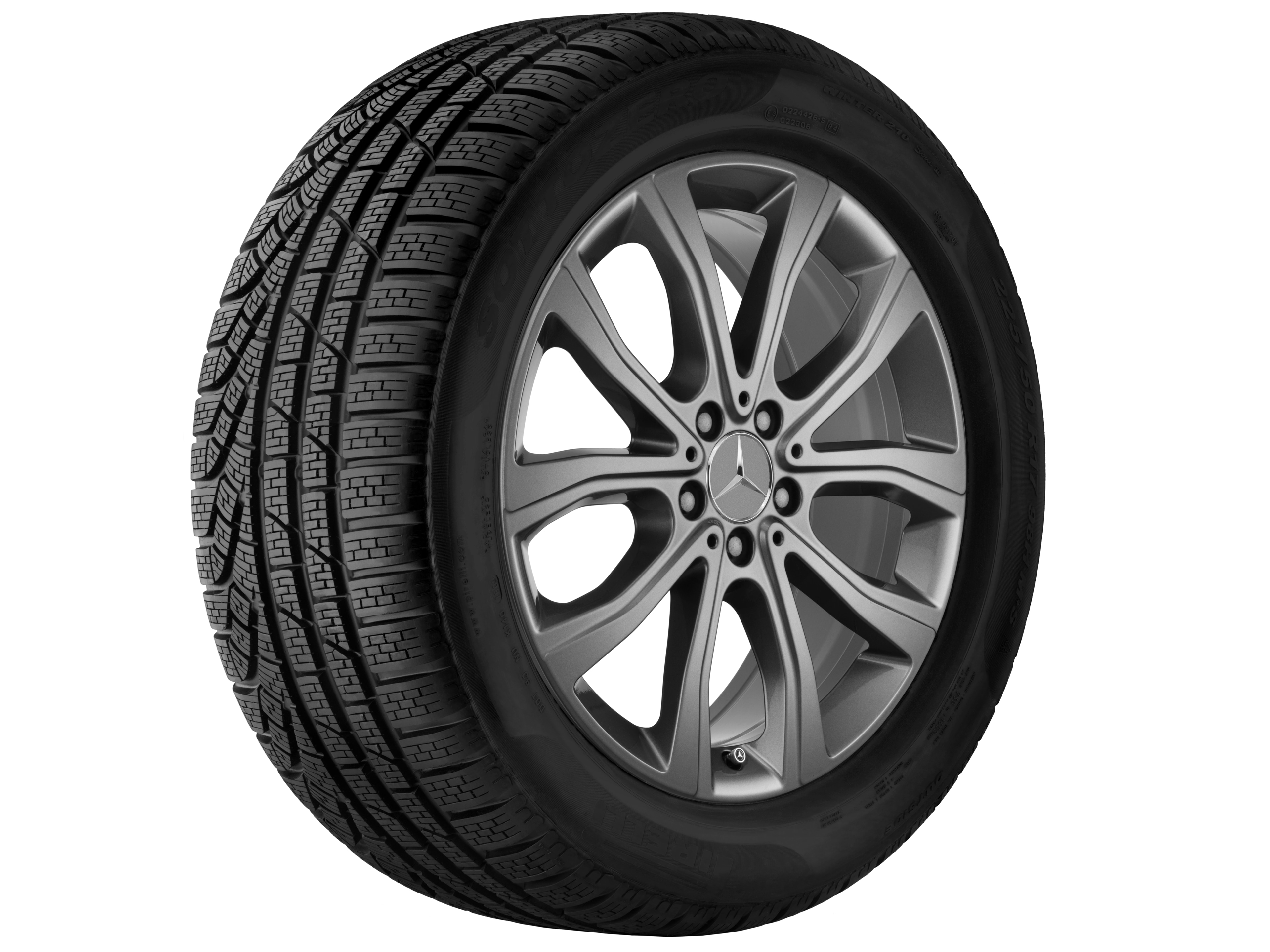 5-twin-spoke wheel, 48.3 cm (19-inch) - 8 J x 19 ET 56, himalaya grey, painted