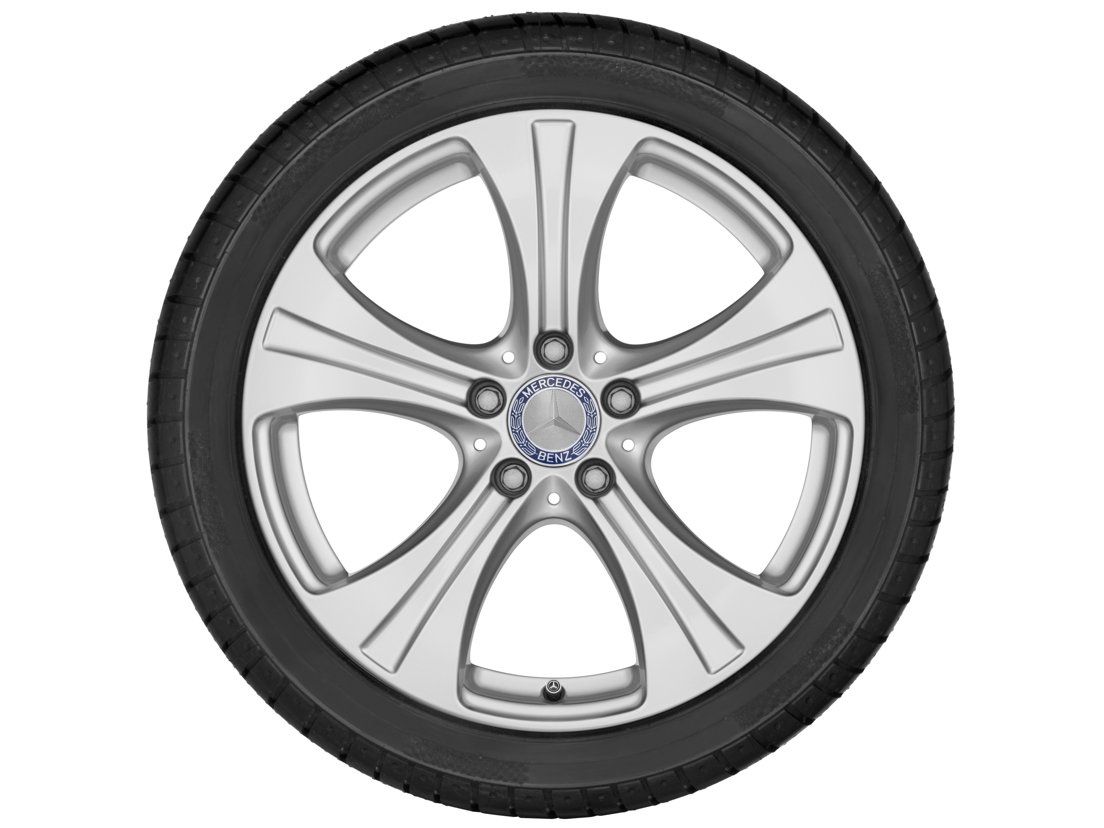 5-spoke wheel, 45.7 cm (18-inch) - 8 J x 18 ET 38, vanadium silver, painted