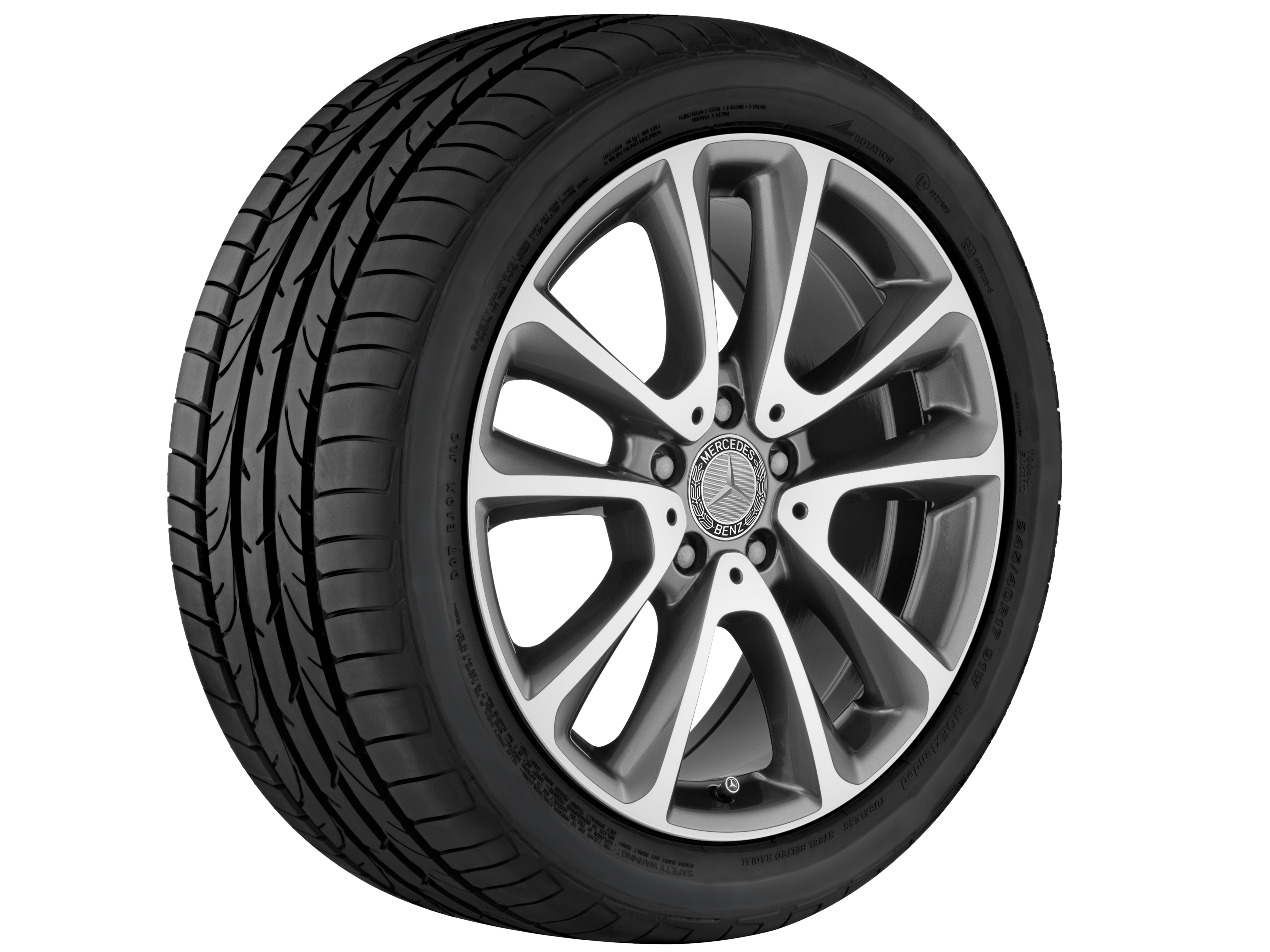 5-twin-spoke wheel, 45.7 cm (18-inch) - 9 J x 18 ET 53, tremolite metallic, high-sheen