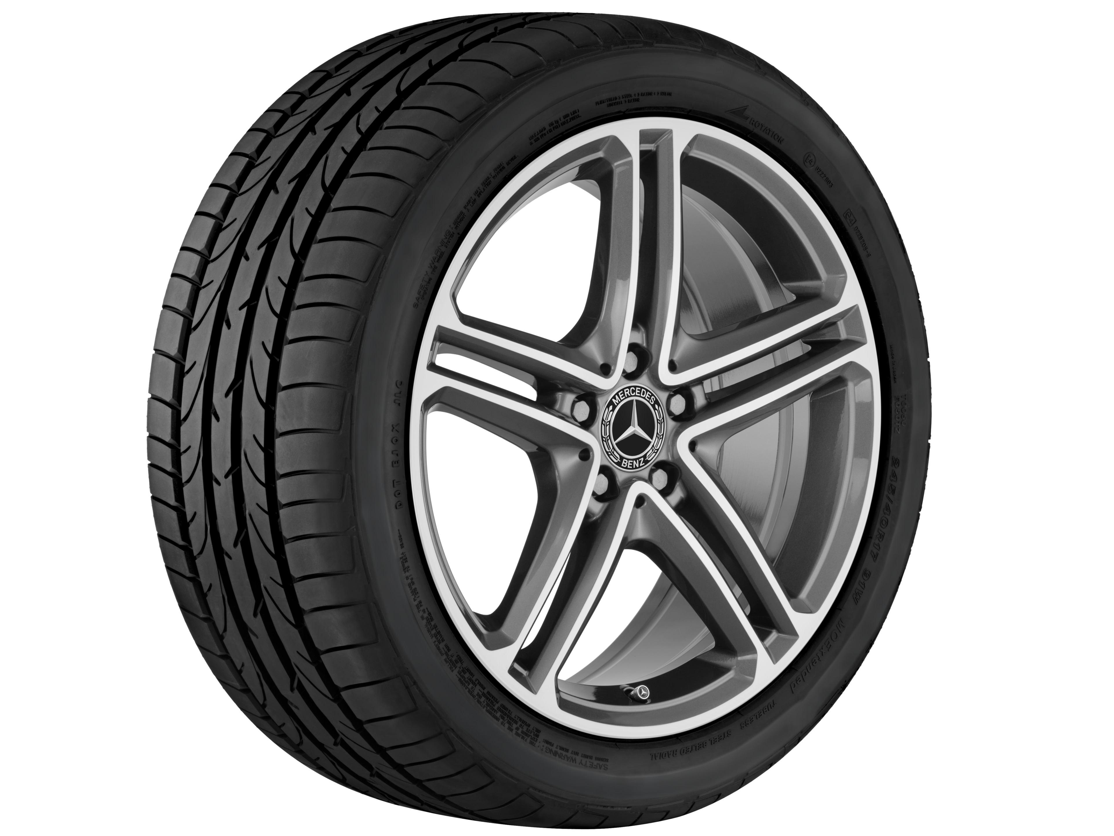 5-twin-spoke wheel, 48.3 cm (19-inch) - 9 J x 19 ET 33, tremolite metallic, high-sheen