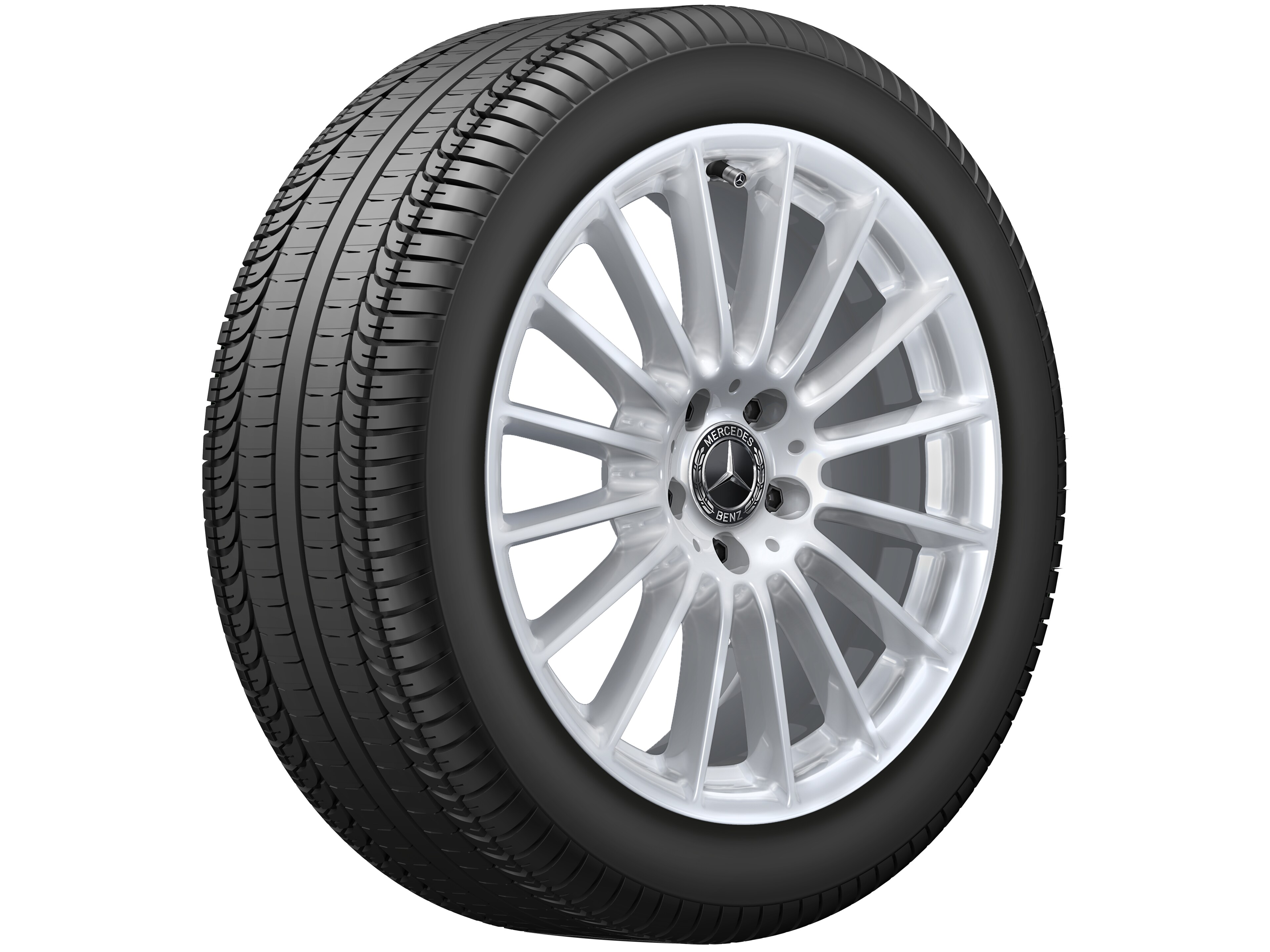 Multi-spoke wheel, 45.7 cm (18-inch) - 8 J x 18 ET 43, vanadium silver, high-sheen