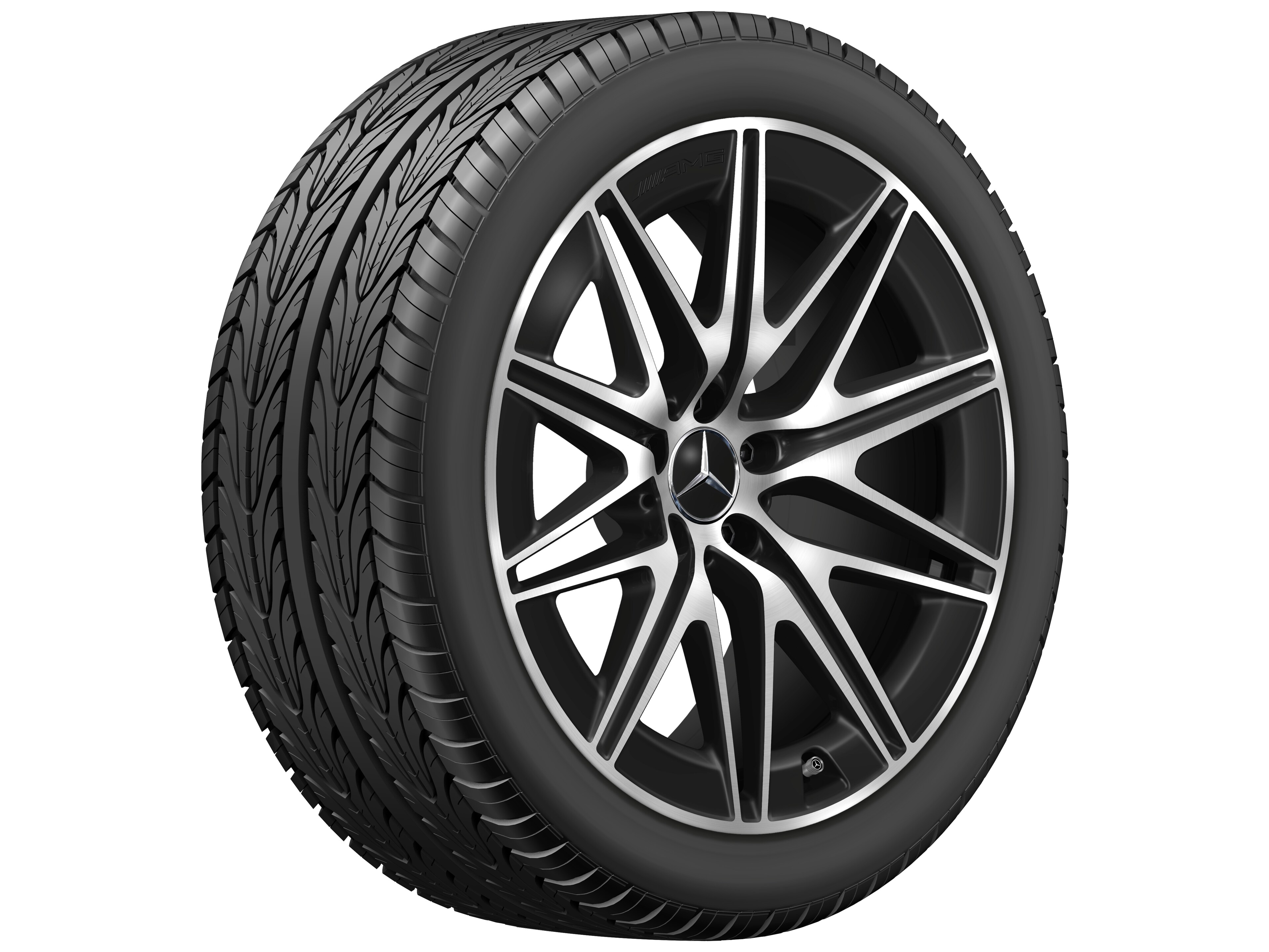 AMG 10-spoke wheel, 50.8 cm (20-inch) - 9,5 J x 20 ET 25,1, matt black, high-sheen