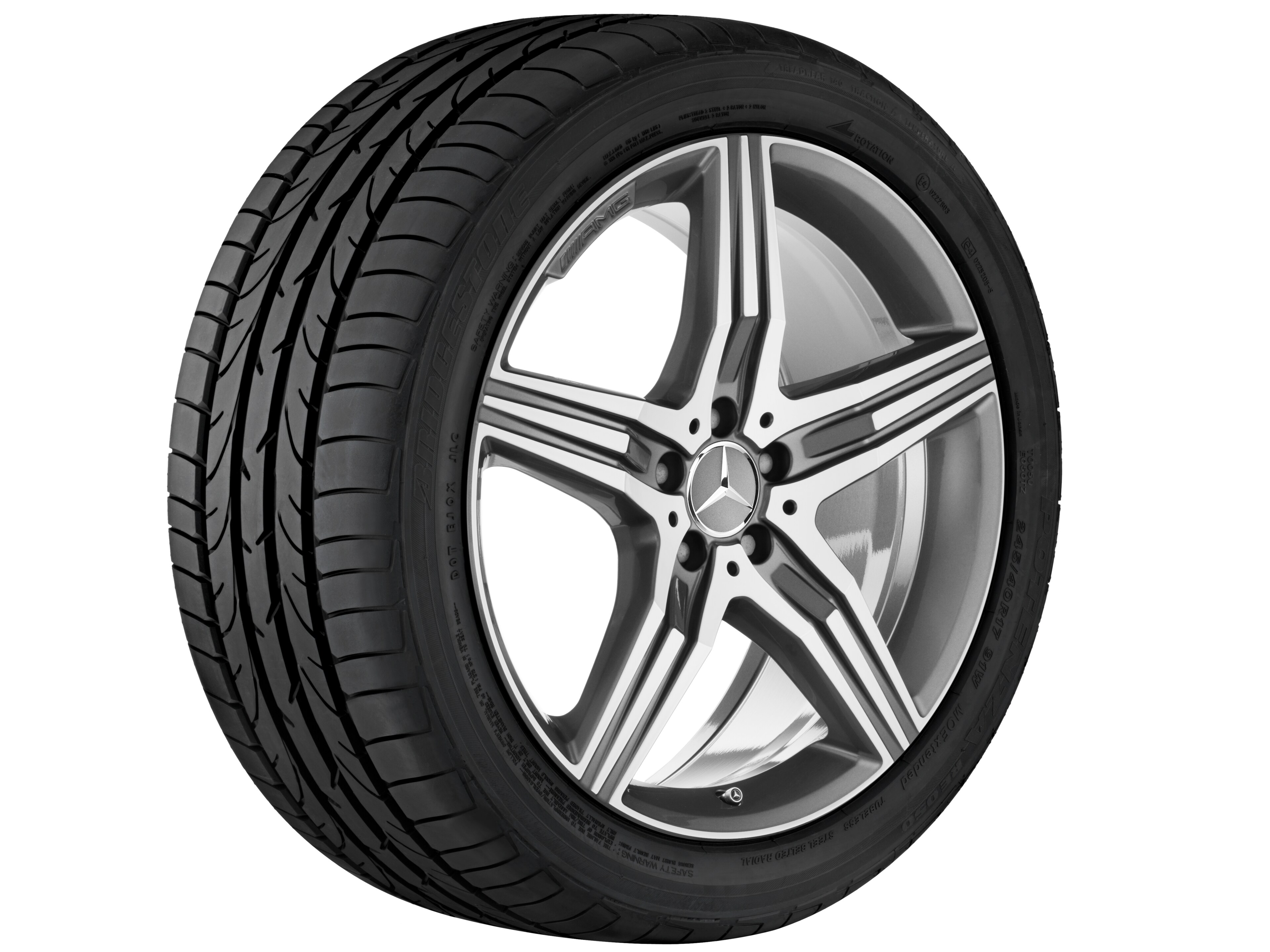 AMG 5-spoke wheel, 50.8 cm (20-inch) - 8,5 J x 20 ET 38, titanium grey, high-sheen