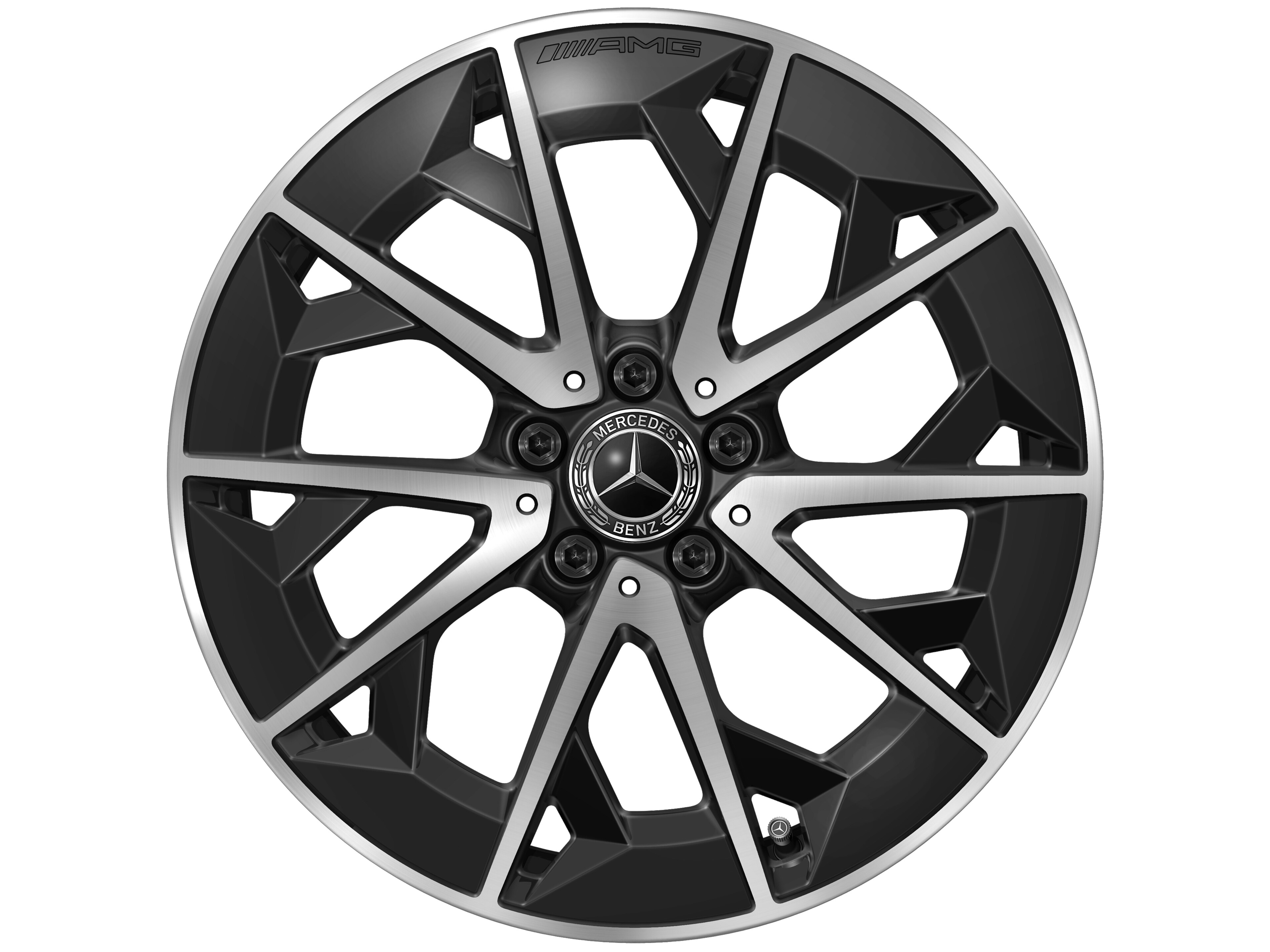 AMG light-alloy wheel, in cross-spoke design, 48.3 cm (19-inch) - 7,5 J x 19 ET 48,4, black, high-sheen