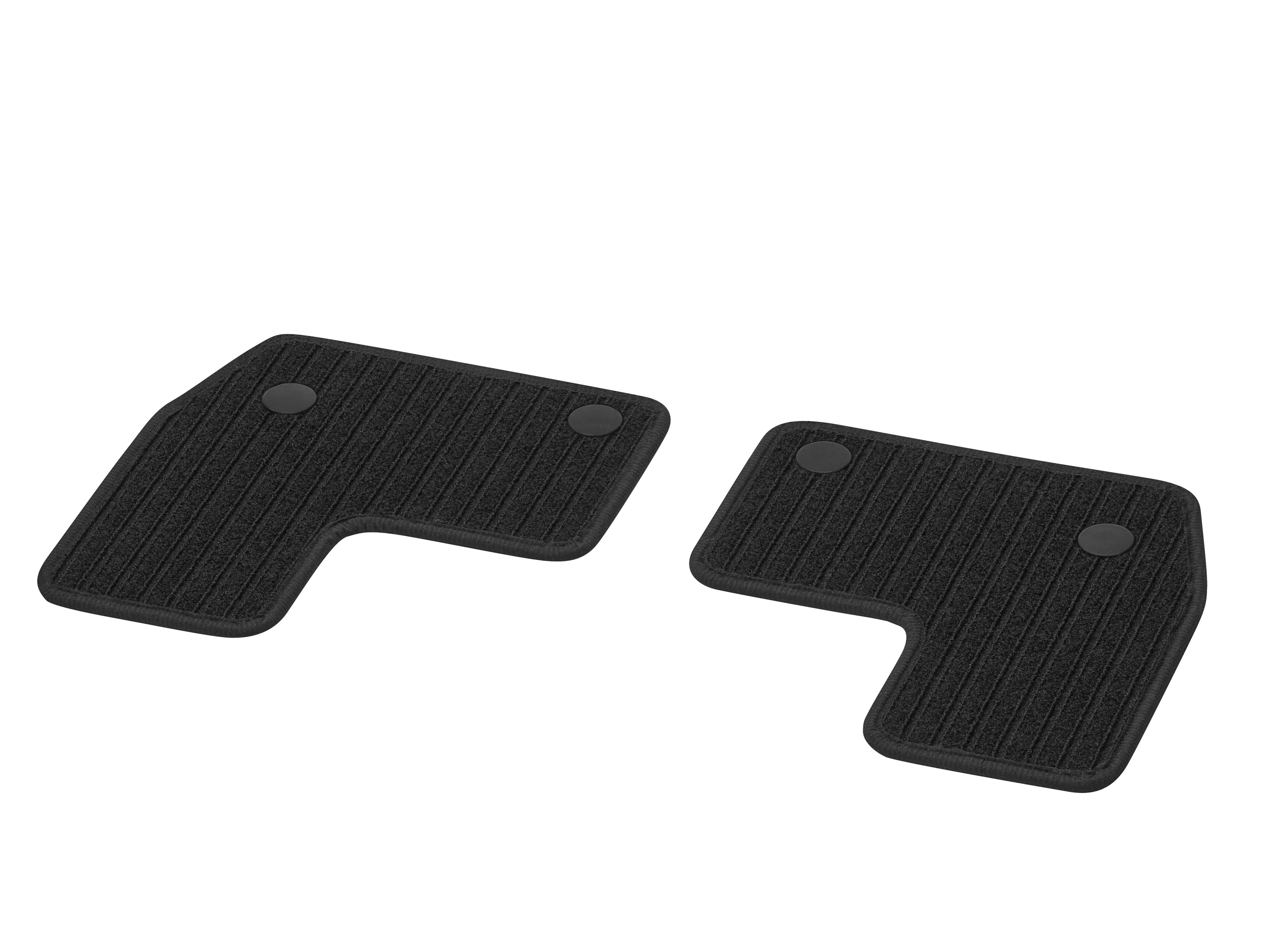 Ribbed mats, CLASSIC, 3rd row of seats, Set of 2 - LHD/RHD, black