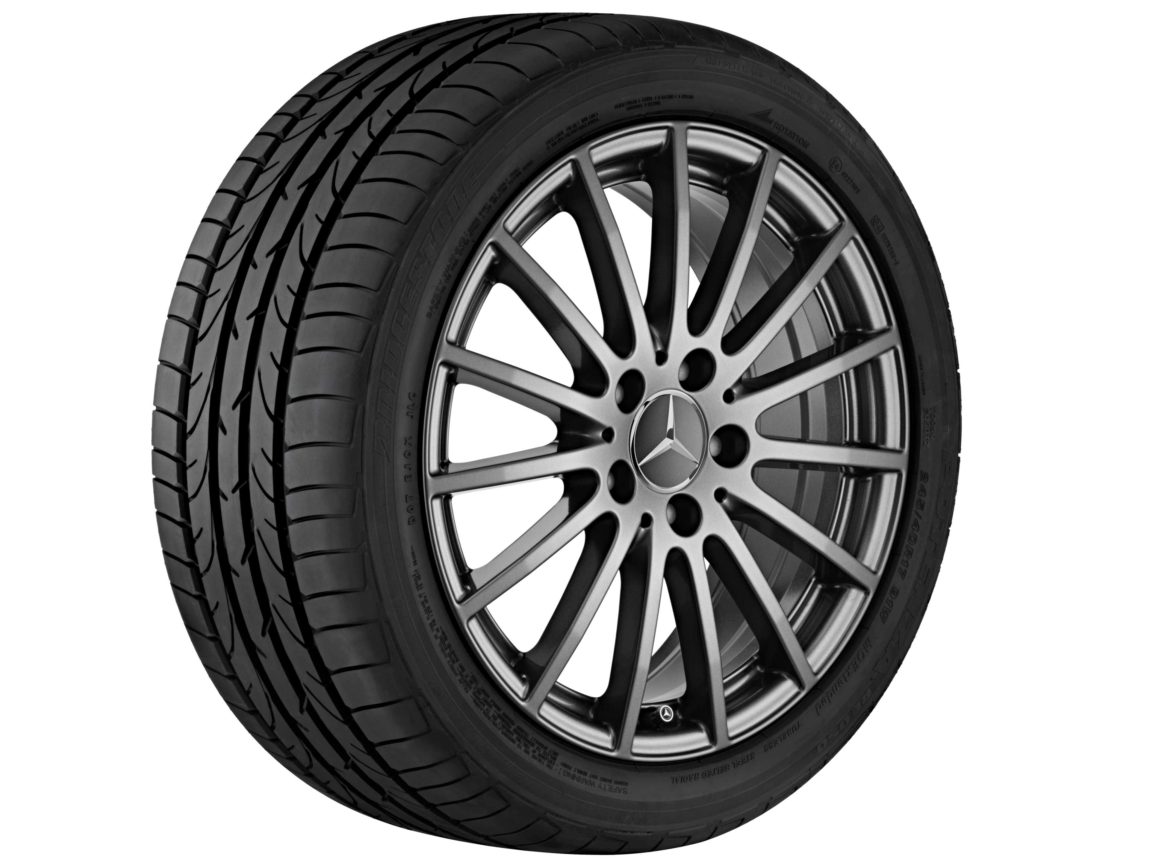 Multi-spoke wheel, 43.2 cm (17-inch) - 7 J x 17 ET 48, himalaya grey, painted