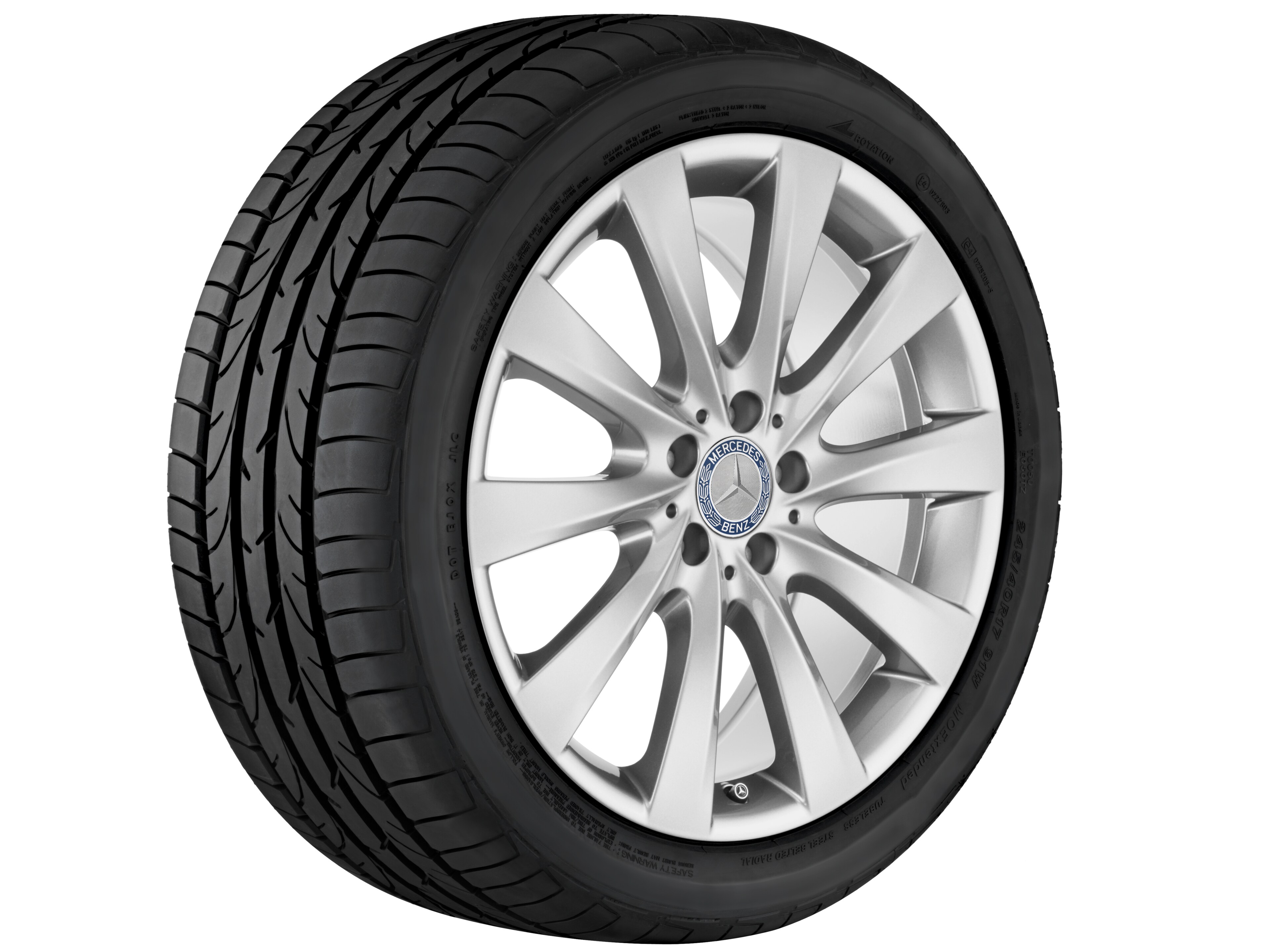 10-spoke wheel, 48.3 cm (19-inch) - 7,5 J x 19 ET 44, vanadium silver, painted