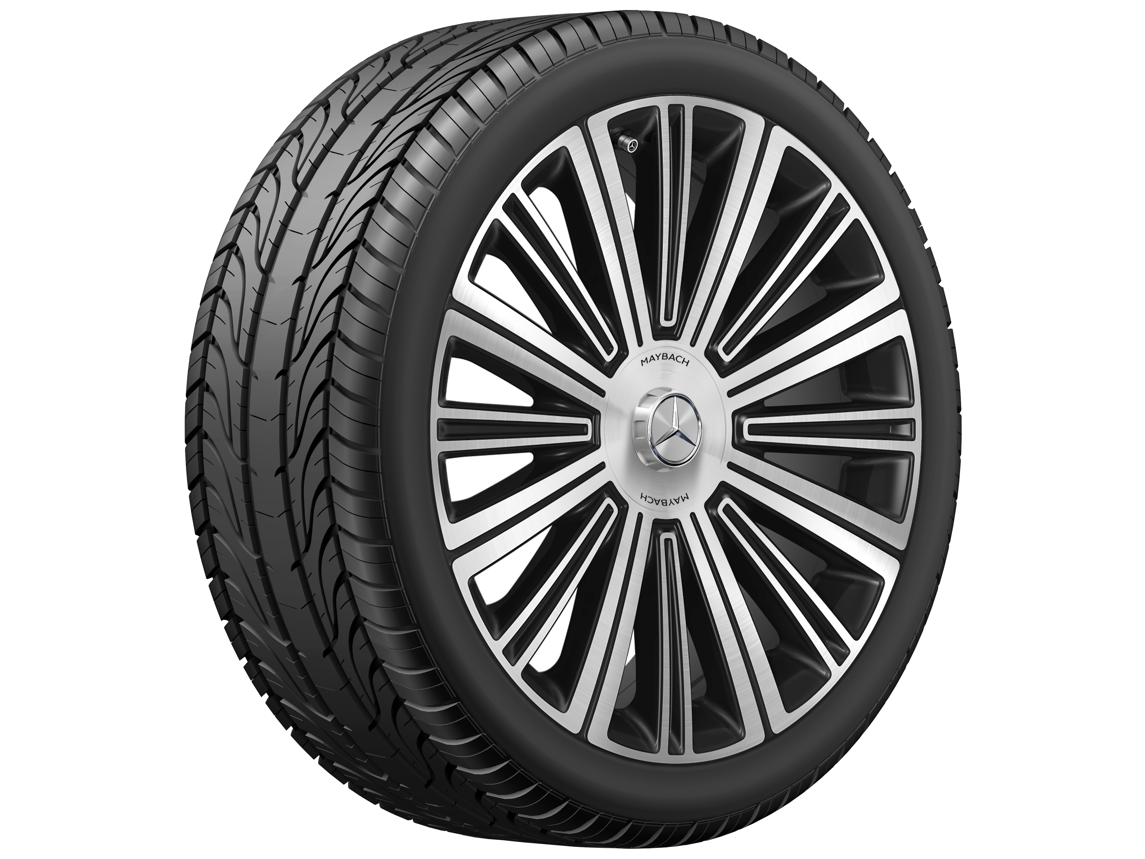Multi-spoke wheel, with additional spokes, 55.9 cm (22-inch), High-sheen finish - 9,5 J x 22 ET 36, black, high-sheen