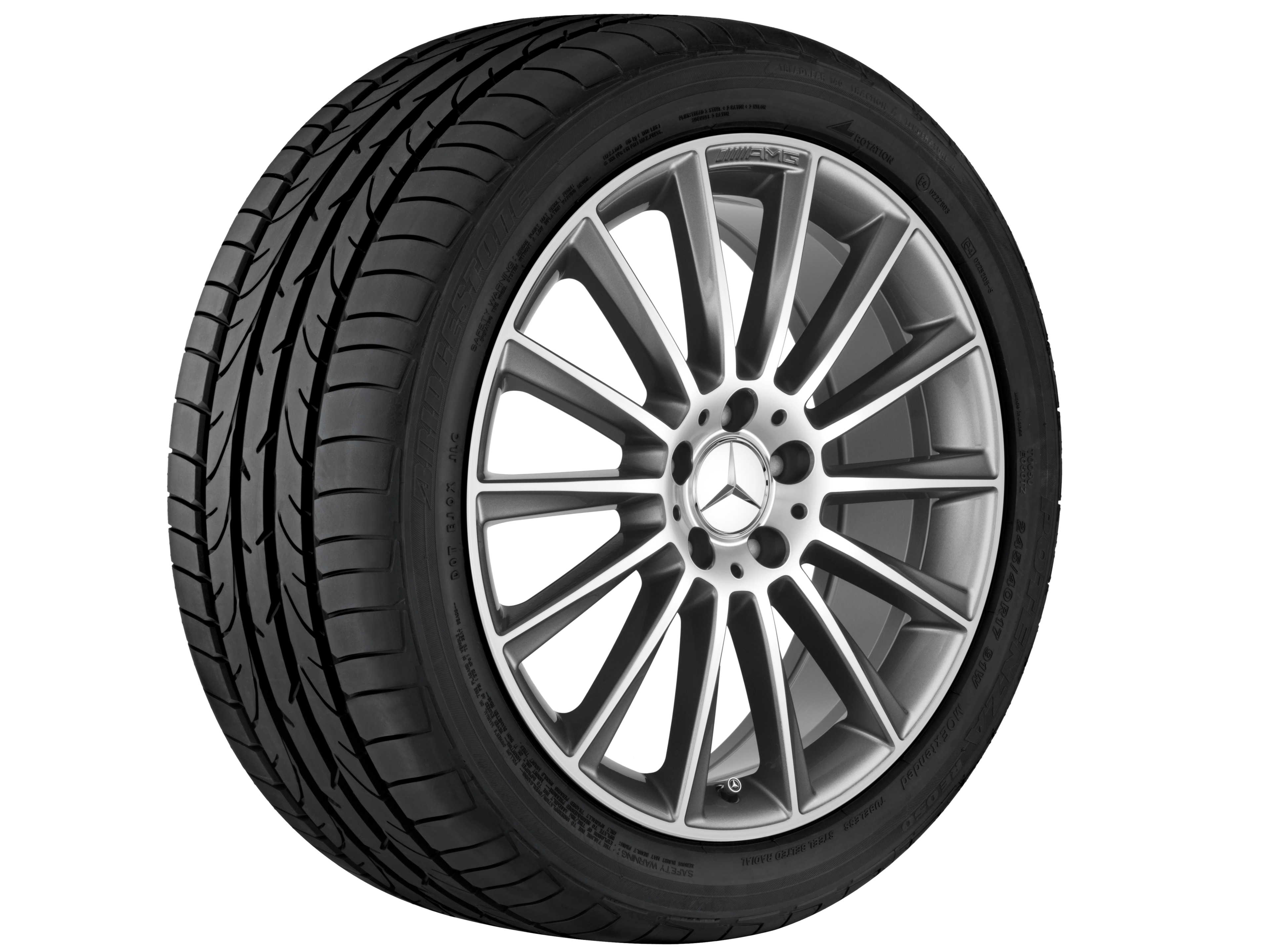 AMG multi-spoke wheel, 48.3 cm (19-inch) - 7,5 J x 19 ET 44, titanium grey, high-sheen