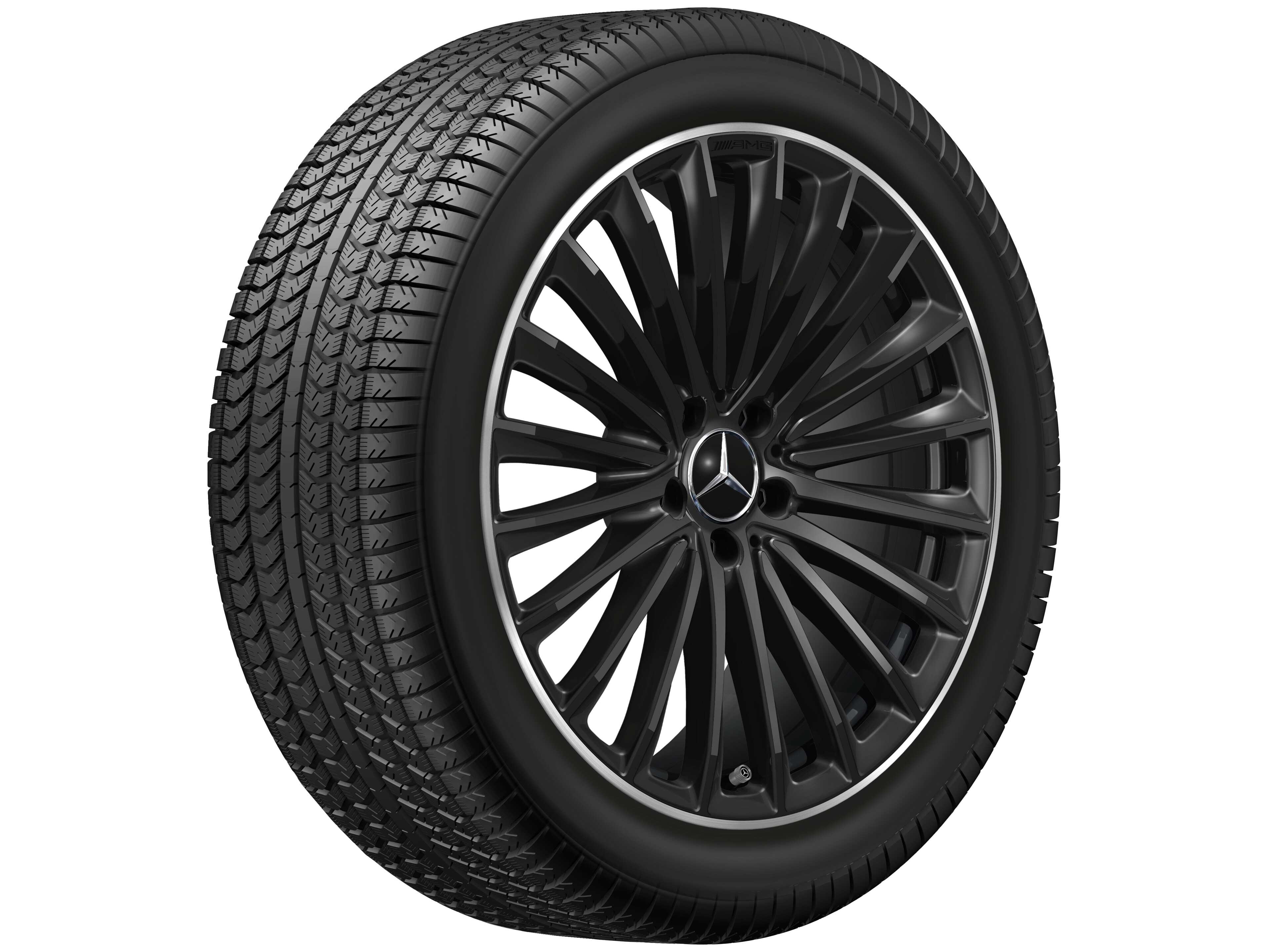 AMG multi-spoke wheel, 50.8 cm (20-inch), High-sheen rim flange - 8,5 J x 20 ET 34,5, black, high-sheen rim flange
