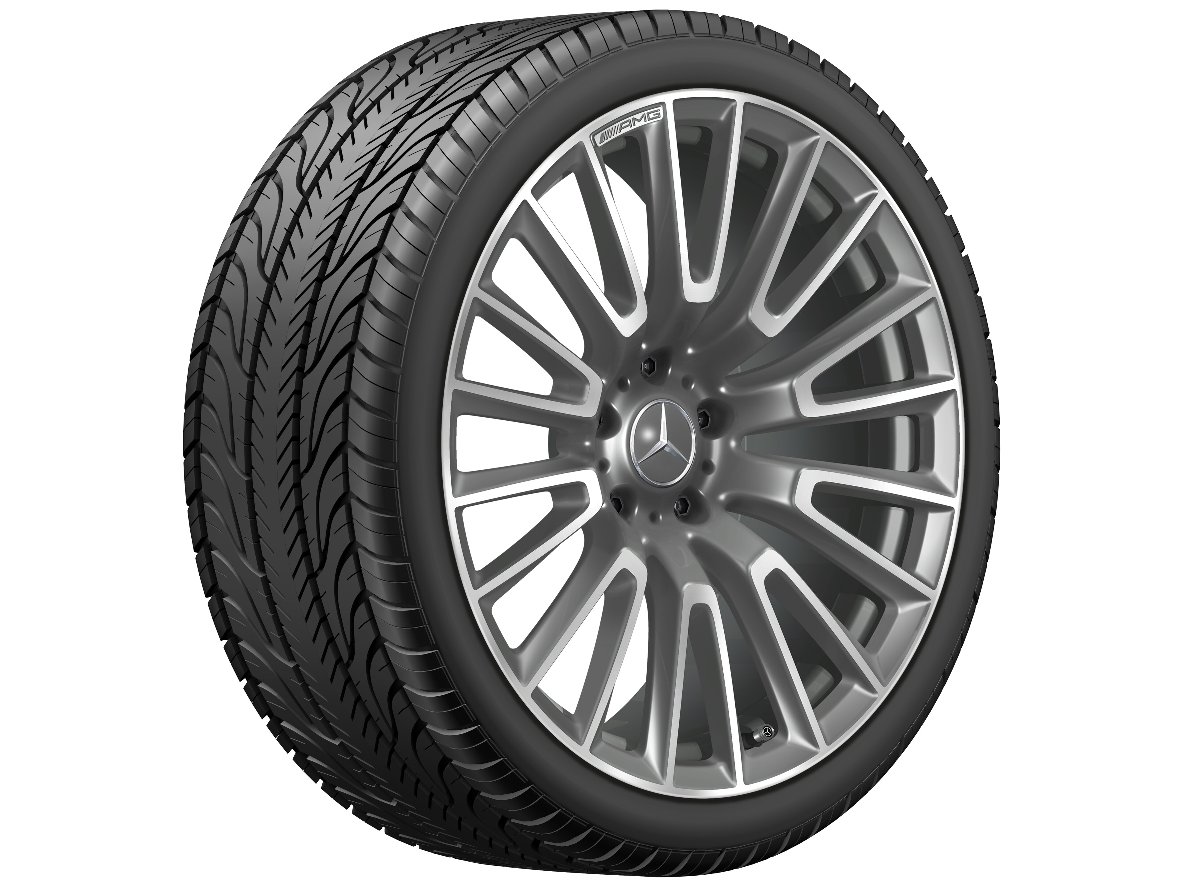 AMG 10-twin-spoke forged wheel, 55.9 cm (22-inch) - 10 J x 22 ET 36,1, himalaya grey, high-sheen