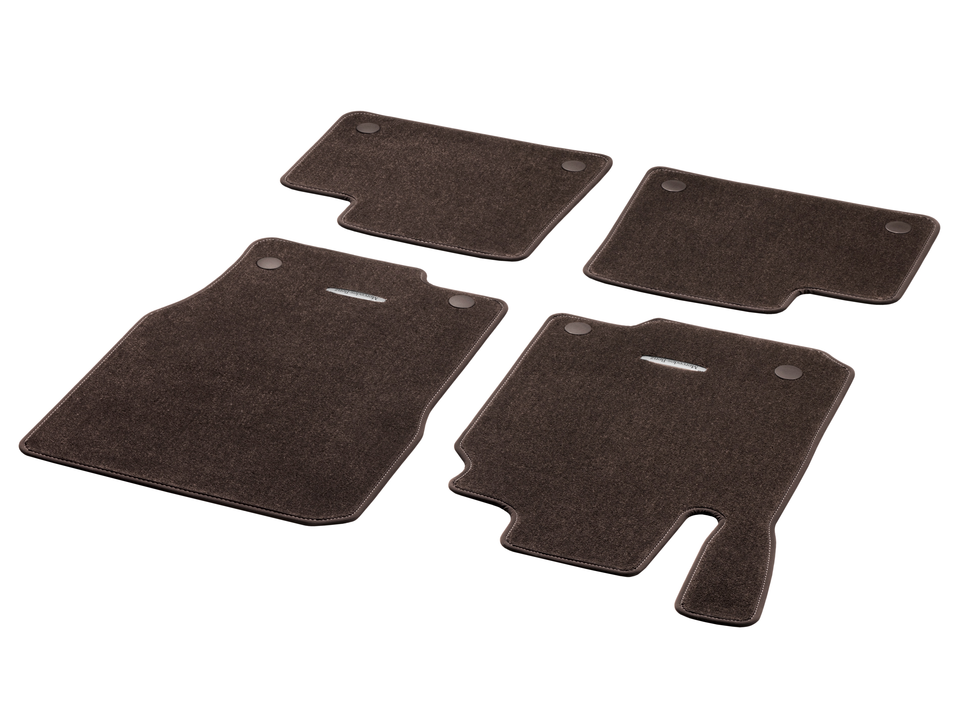 Velour floor mats CLASSIC, Set, Set of 4 - RHD, espresso brown