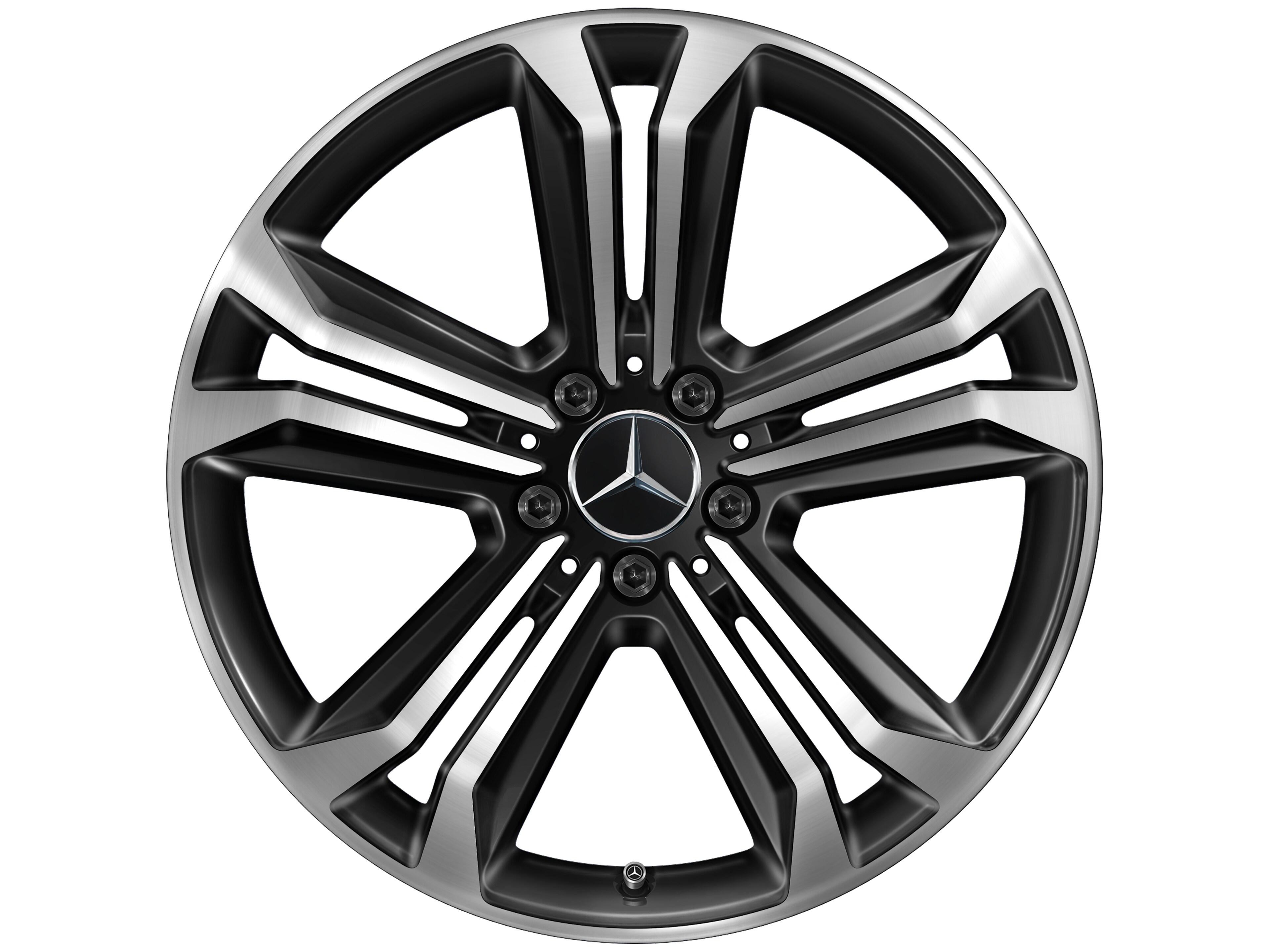 5-twin-spoke wheel, 48.3 cm (19-inch) - 8,5 J x 19 ET 31,5, black, high-sheen