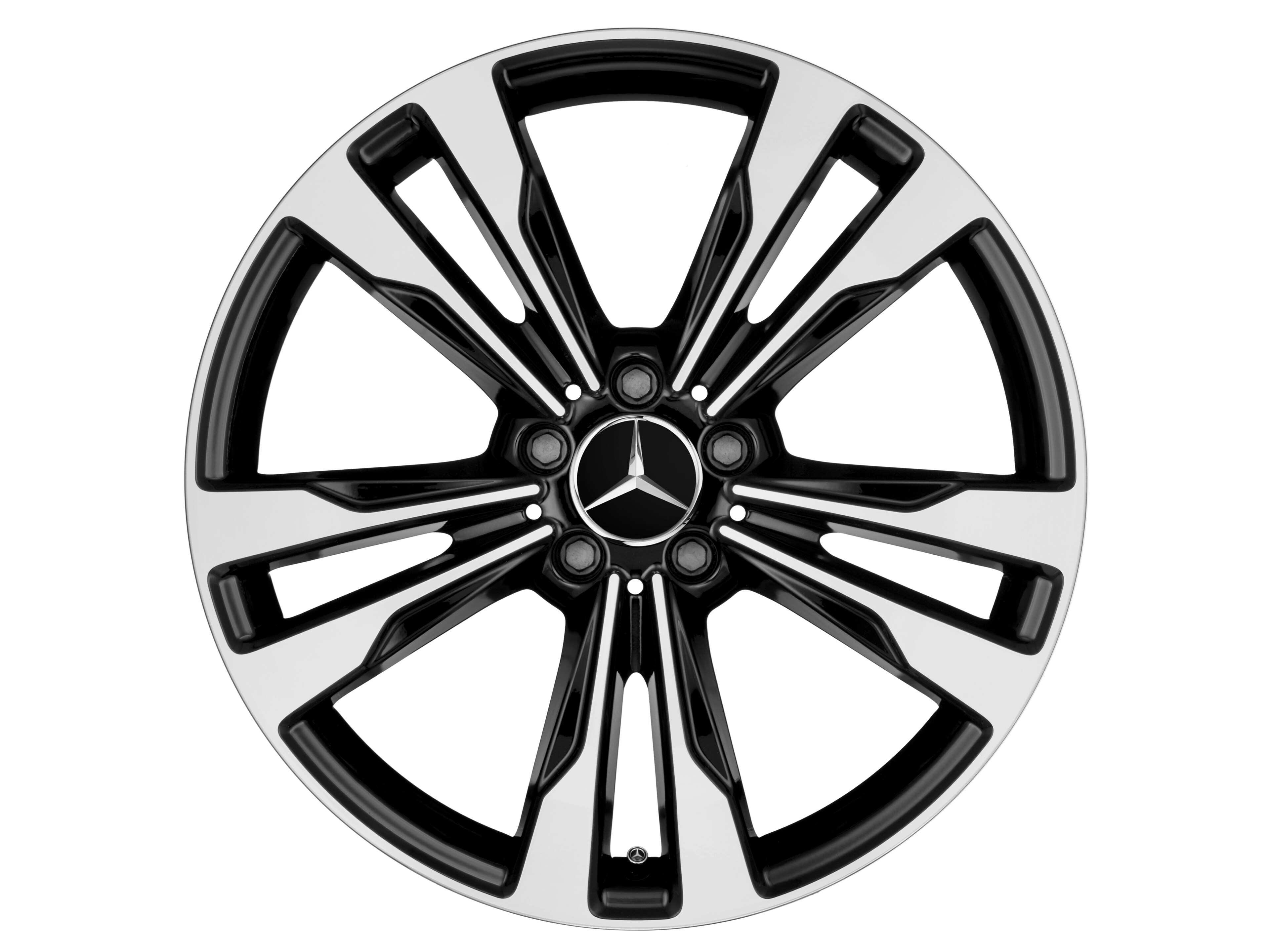 5-twin-spoke wheel, 48.3 cm (19-inch) - 8,5 J x 19 ET 34,5, black, high-sheen