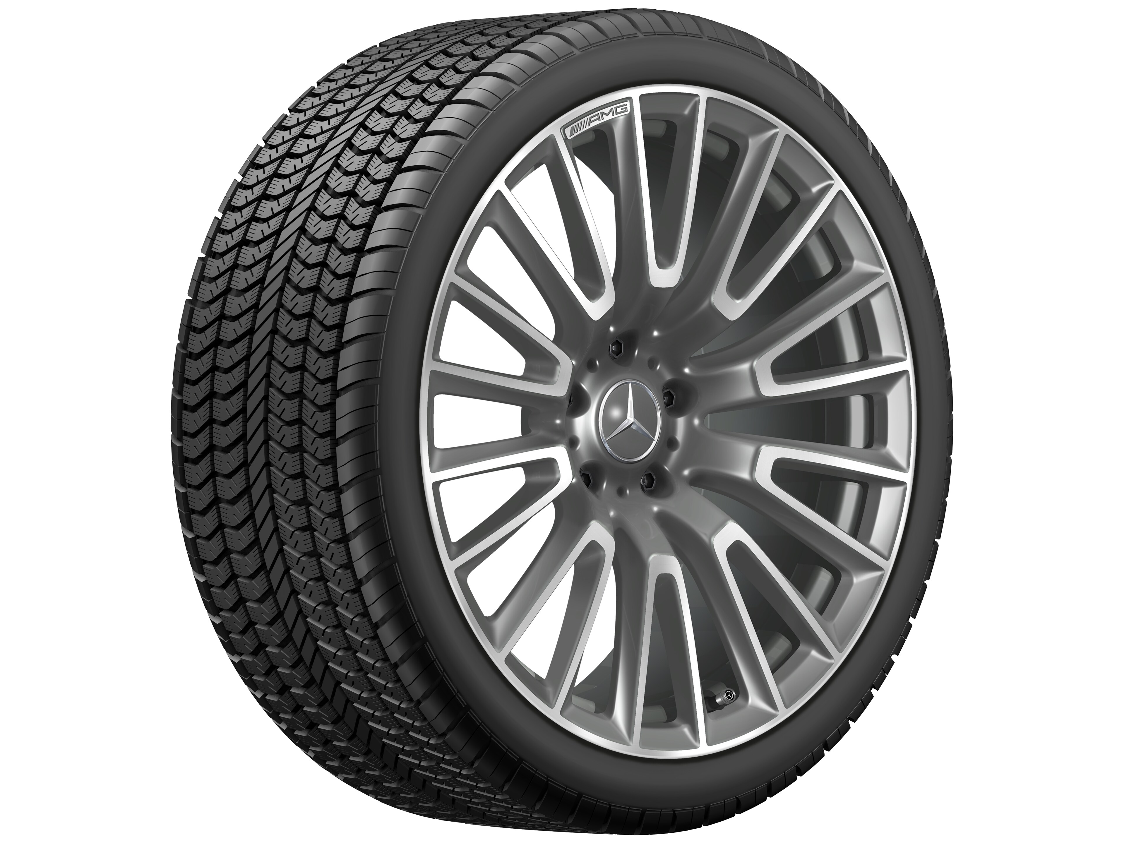 AMG 10-twin-spoke forged wheel, 55.9 cm (22-inch) - 10 J x 22 ET 36,1, himalaya grey, high-sheen