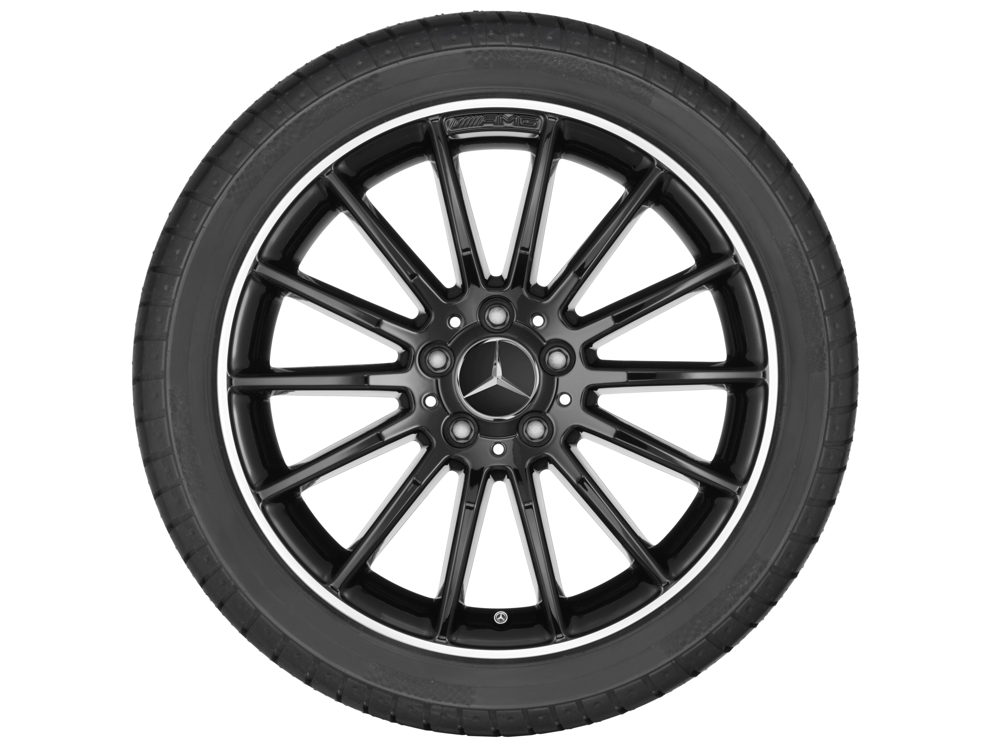 AMG multi-spoke wheel, 45.7 cm (18-inch) - 7,5 J x 18 ET 52, black, high-sheen