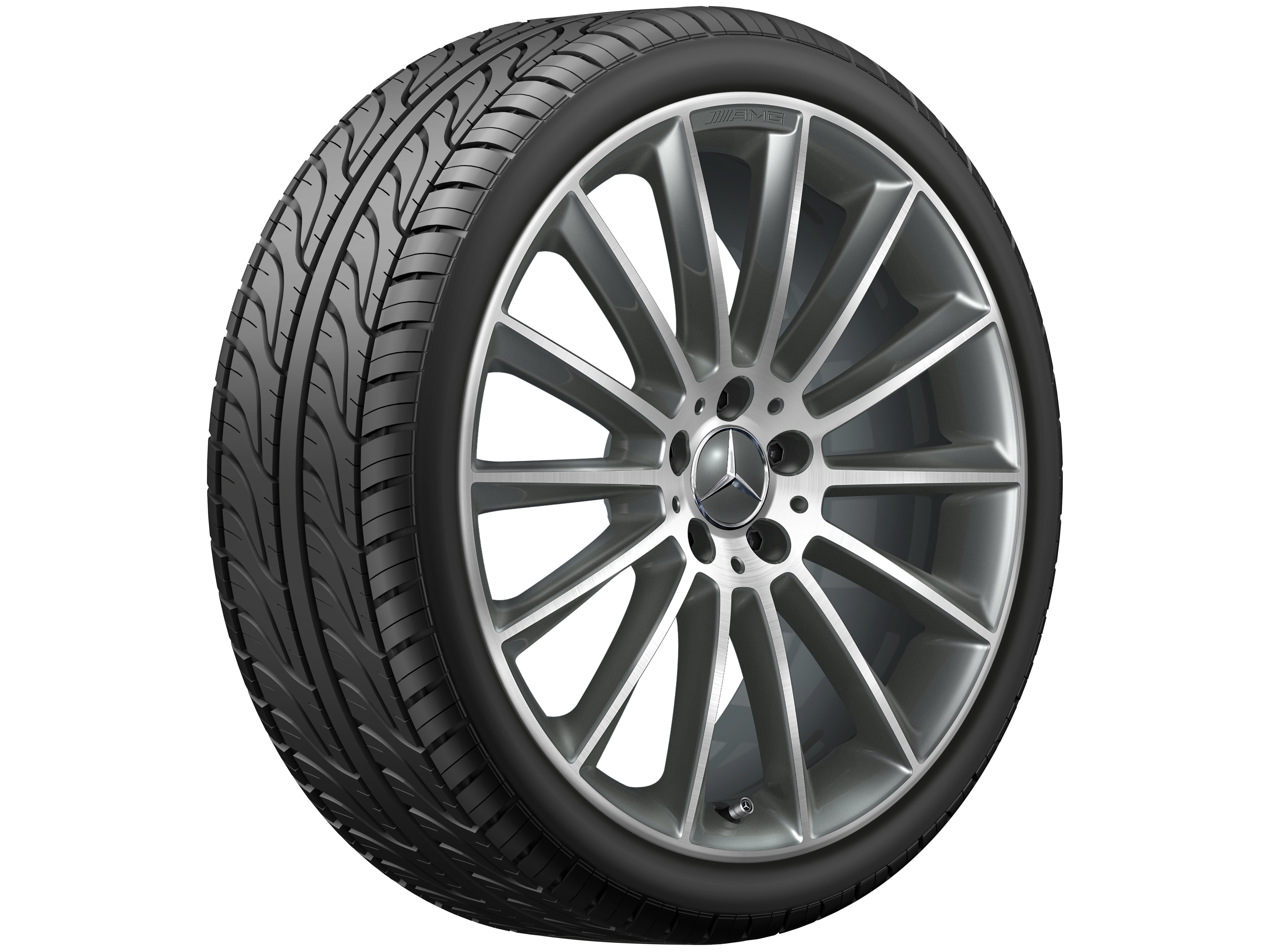 AMG multi-spoke wheel, 50.8 cm (20-inch) - 9 J x 20 ET 49, titanium grey, high-sheen