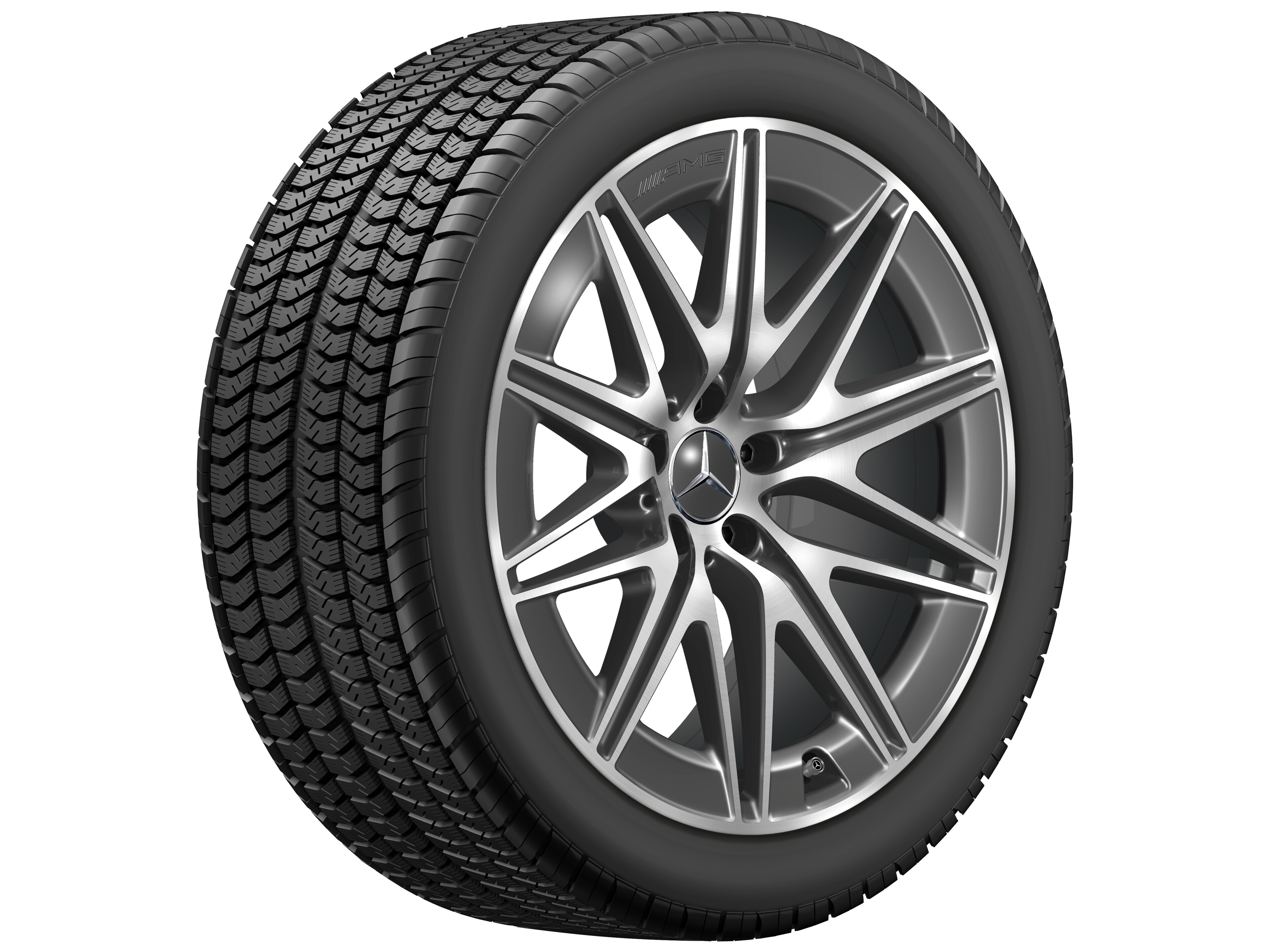 AMG 10-spoke wheel, 50.8 cm (20-inch) - 9,5 J x 20 ET 25,1, tantalite grey, high-sheen