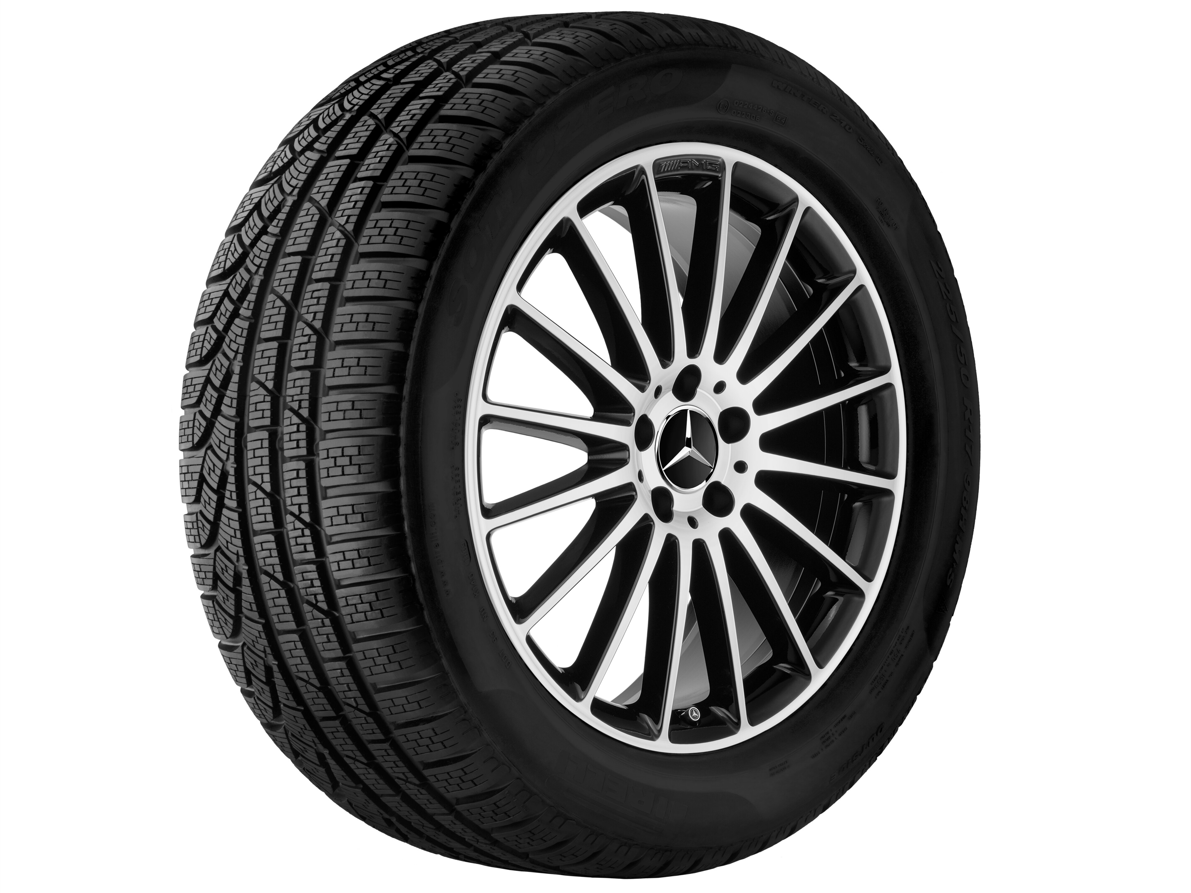 AMG multi-spoke wheel, 48.3 cm (19-inch) - 8 J x 19 ET 48, black, high-sheen