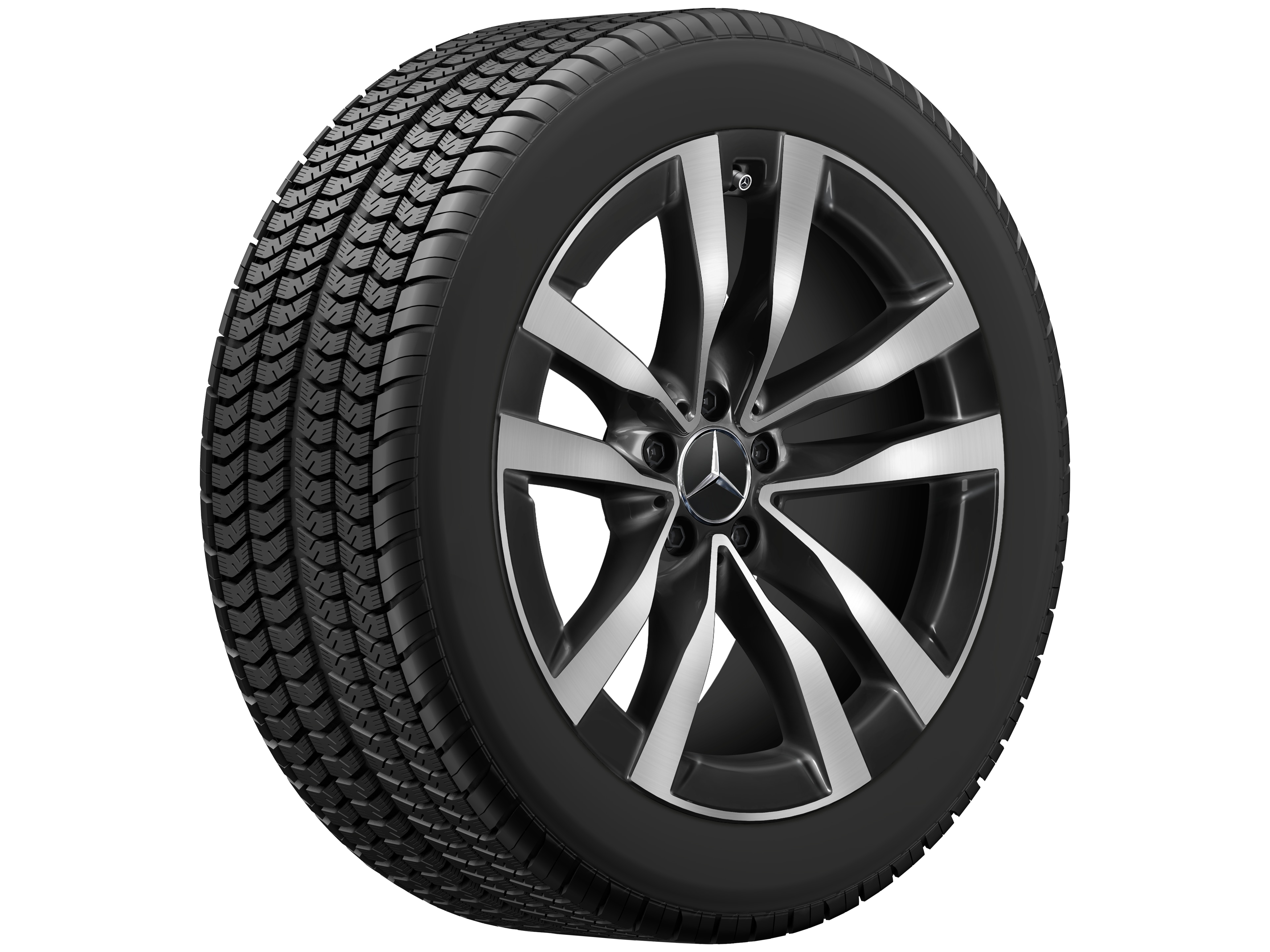 5-twin-spoke wheel, 48.3 cm (19-inch) - 8,5 J x 19 ET 31,5, black, high-sheen