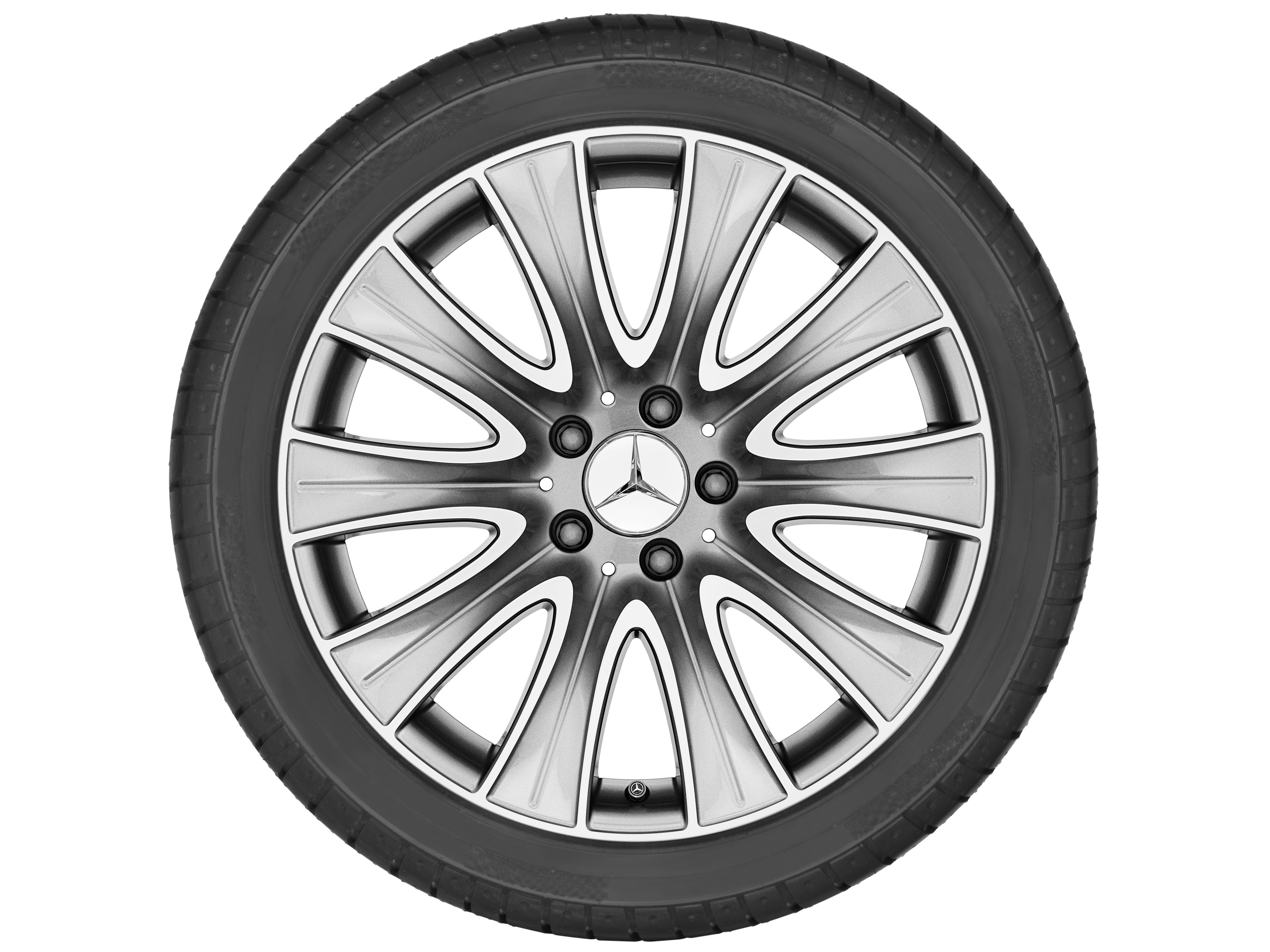 10-spoke wheel, 45.7 cm (18-inch), High-sheen finish - 9,5 J x 18 ET 43,5, himalaya grey, high-sheen