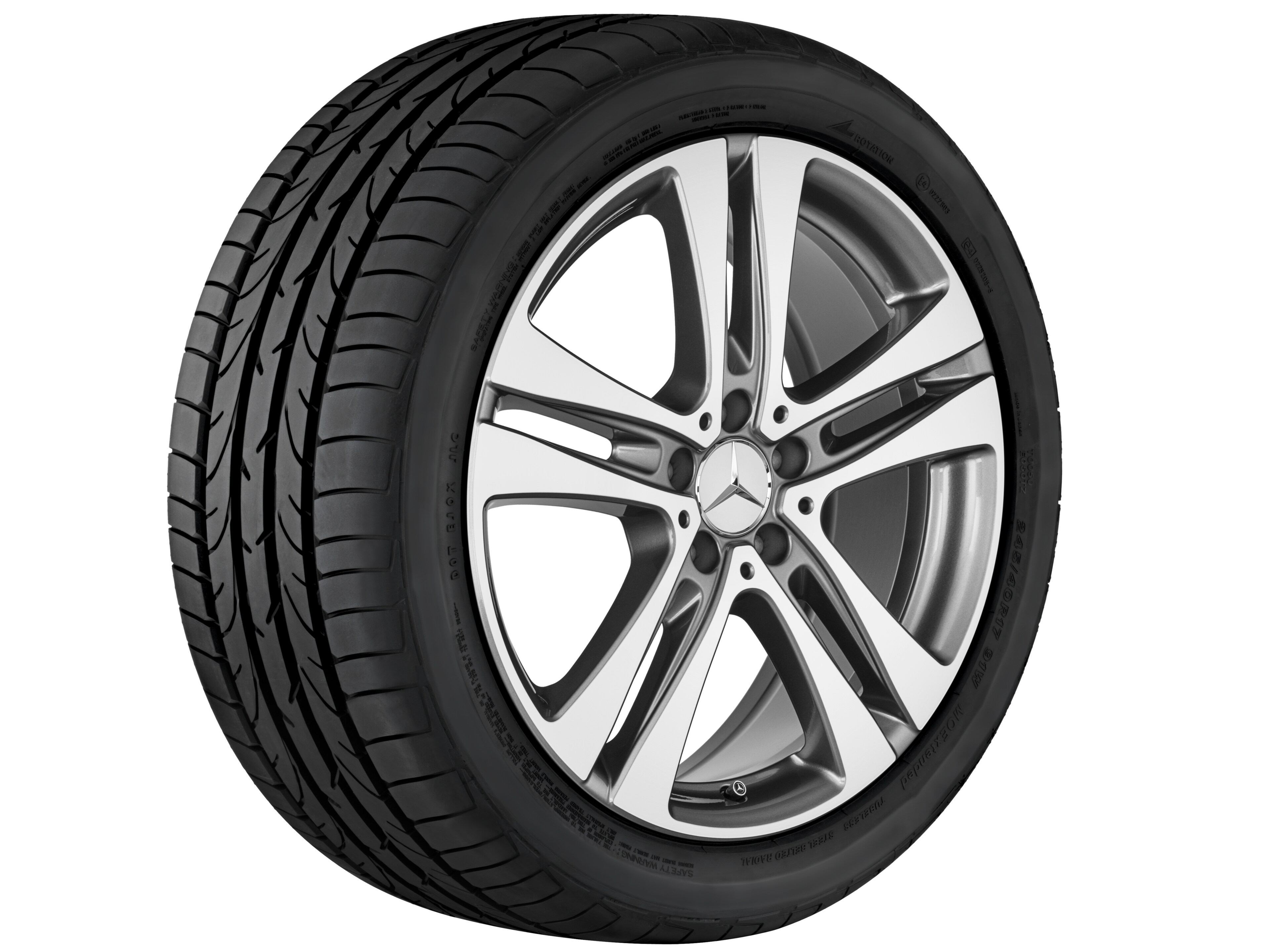 5-twin-spoke wheel, 48.3 cm (19-inch), High-sheen finish - 8,5 J x 19 ET 56,5, himalaya grey, high-sheen