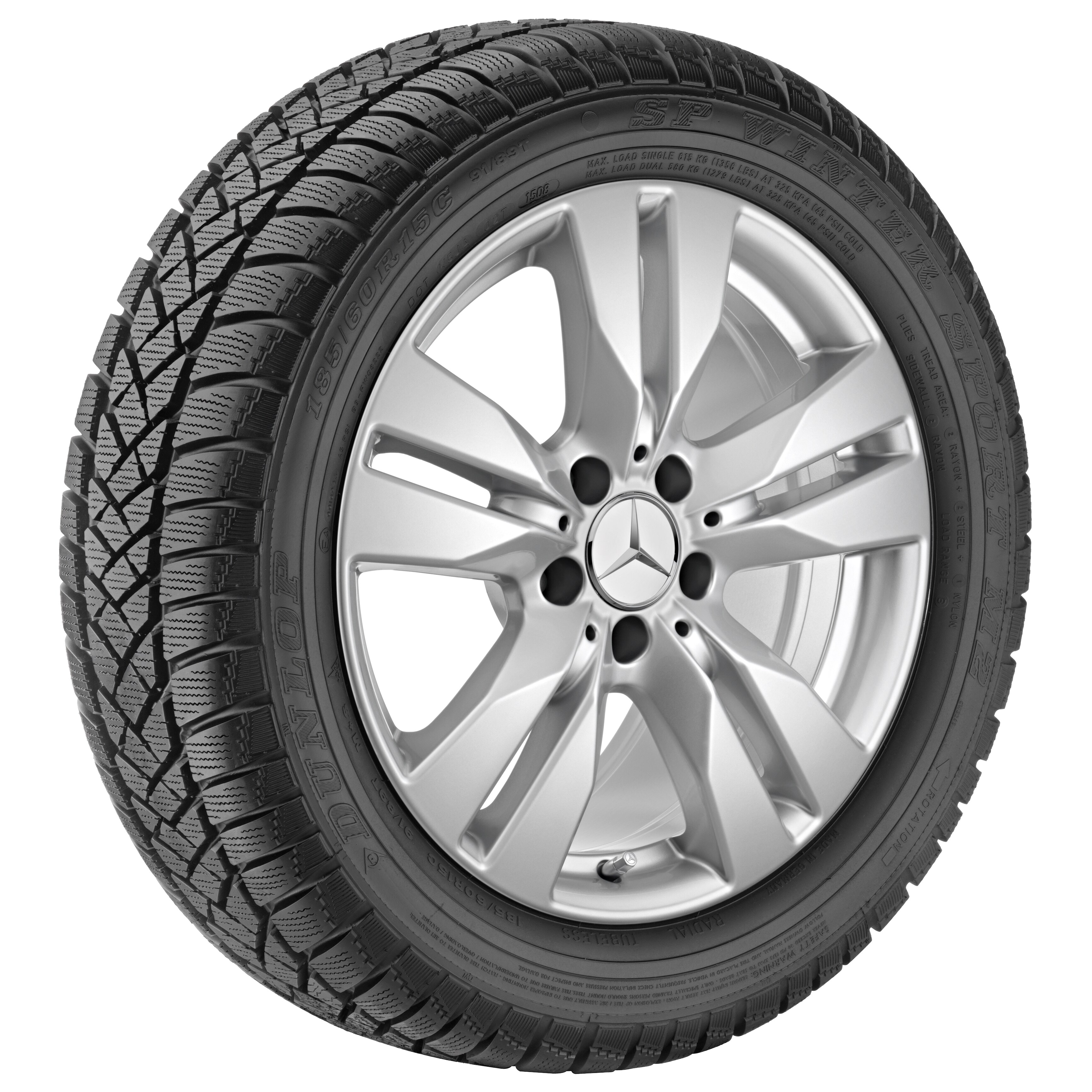 5-twin-spoke wheel, 43.2 cm (17-inch) - 7,5 J x 17 ET 45, titanium silver, high-sheen