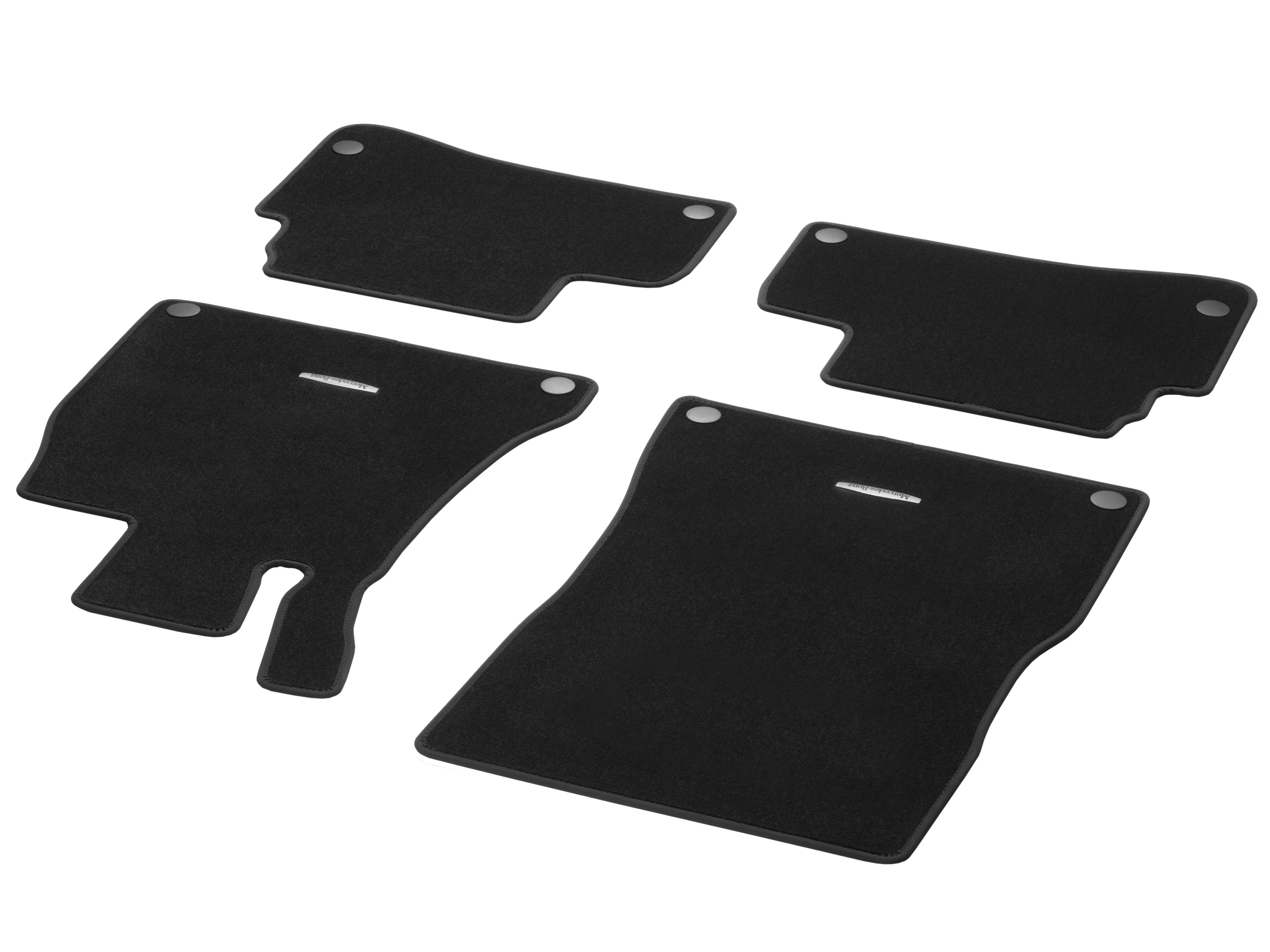 Velour floor mats CLASSIC, Set, Set of 4 - RHD, black