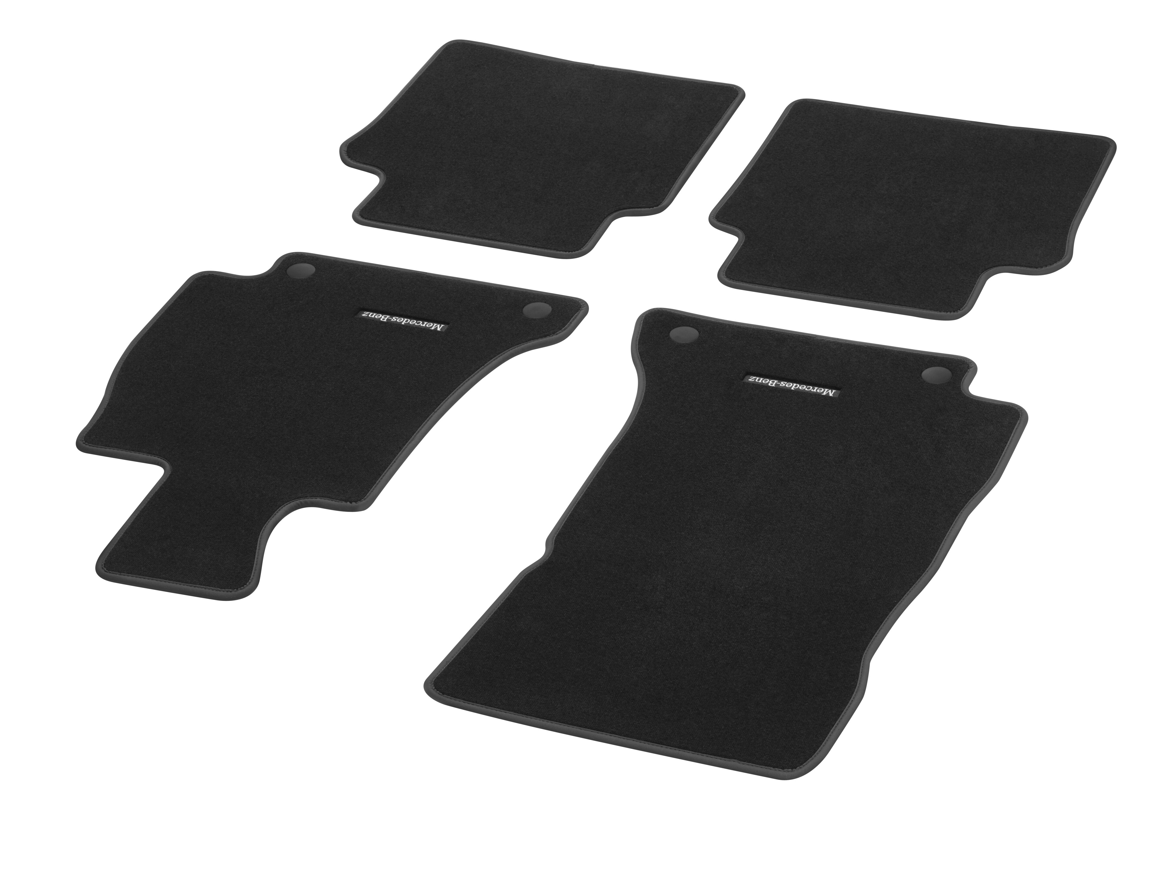Velour floor mats CLASSIC, Set, Set of 4 - RHD, black
