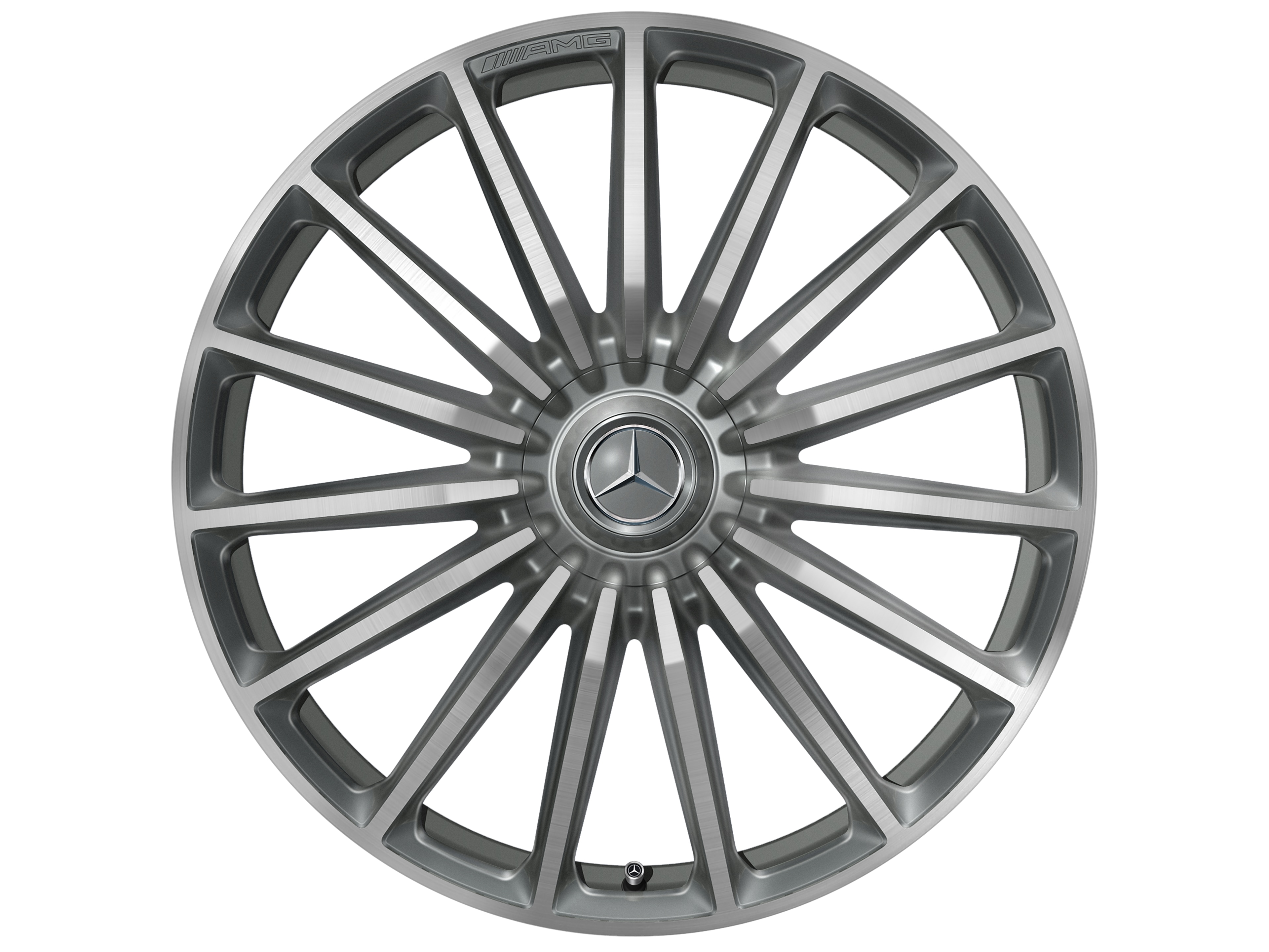 AMG multi-spoke wheel, 55.9 cm (22-inch) - 10 J x 22 ET 45, titanium grey, high-sheen