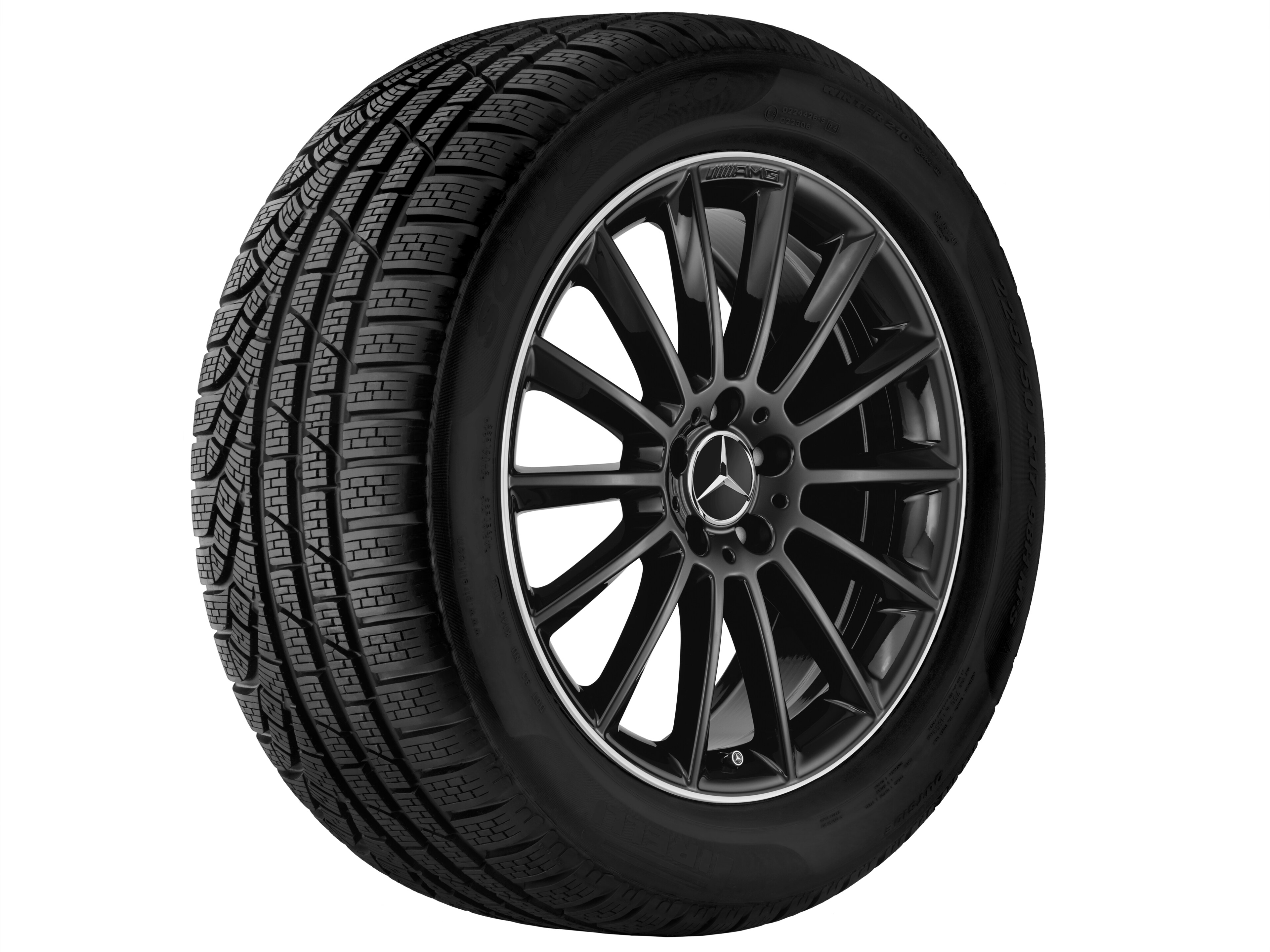 AMG multi-spoke wheel, 48.3 cm (19-inch), High-sheen rim flange - 8 J x 19 ET 43,5, black, high-sheen