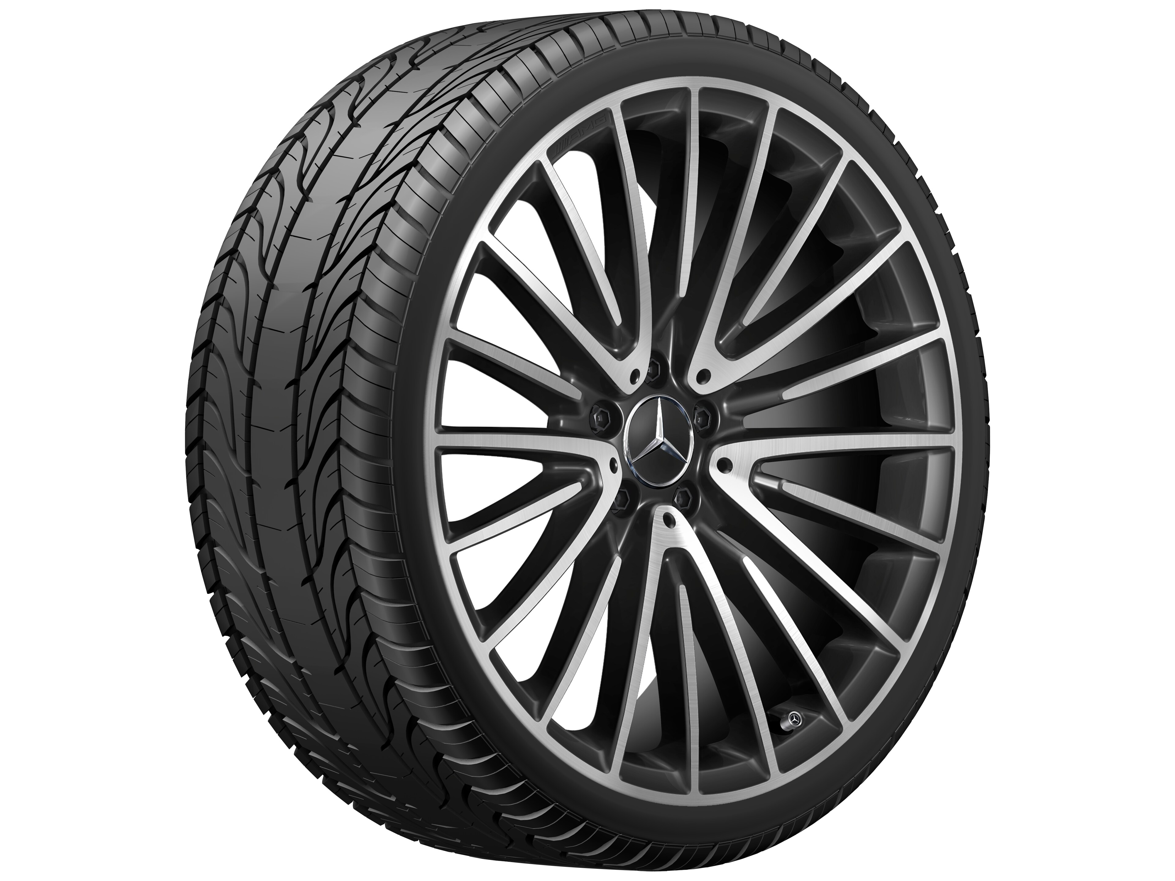 AMG multi-spoke wheel, 53.3 cm (21-inch) - 9 J x 21 ET 34, black, high-sheen