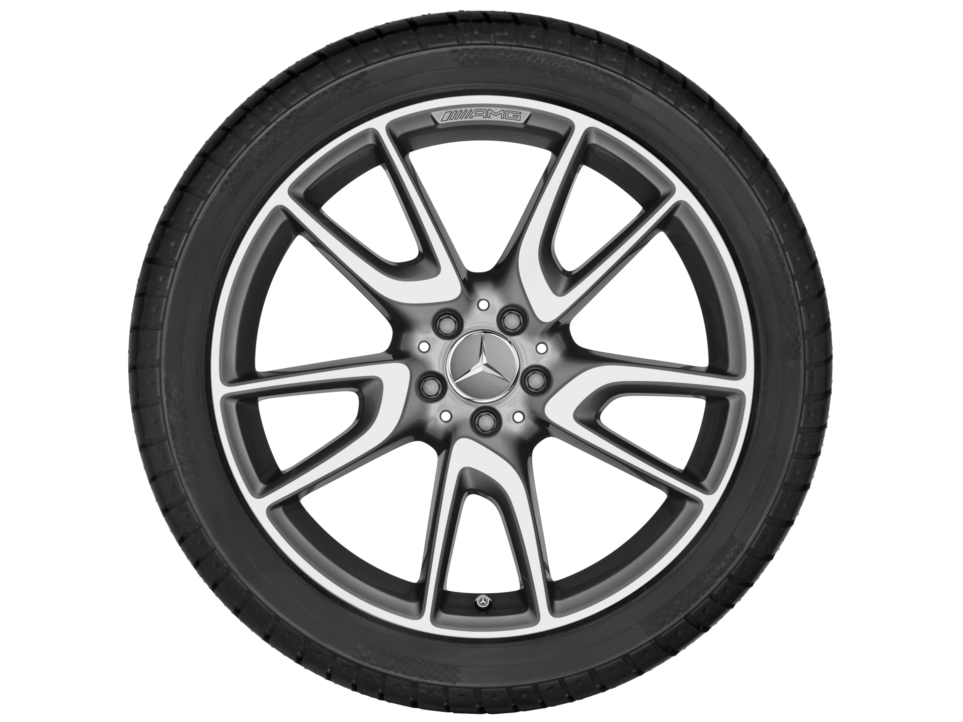 AMG 5-twin-spoke wheel, 50.8 cm (20-inch) - 8 J x 20 ET 20, titanium grey, high-sheen