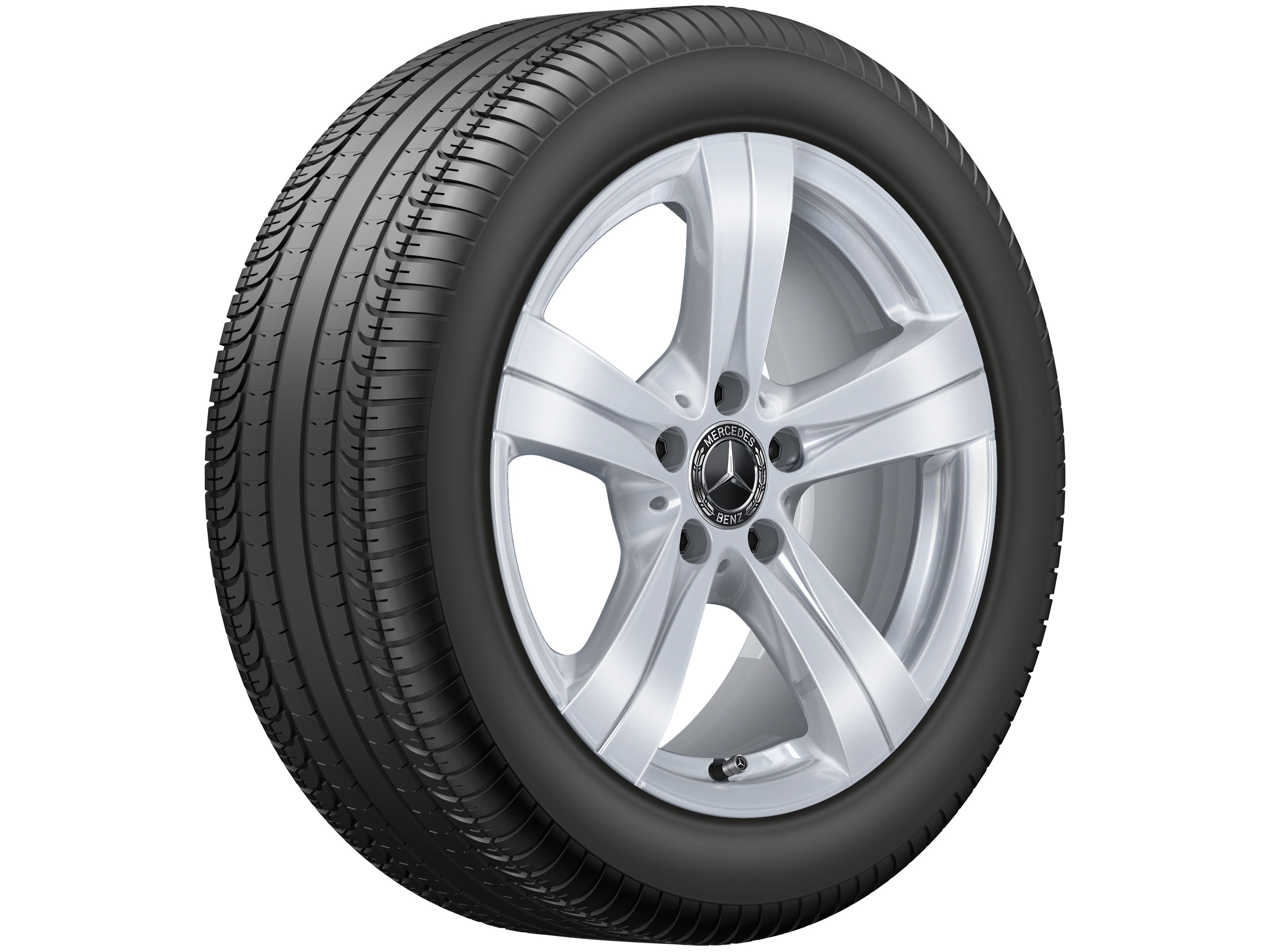 5-spoke wheel, 43.2 cm (17-inch) - 7 J x 17 ET 44,5, vanadium silver, painted