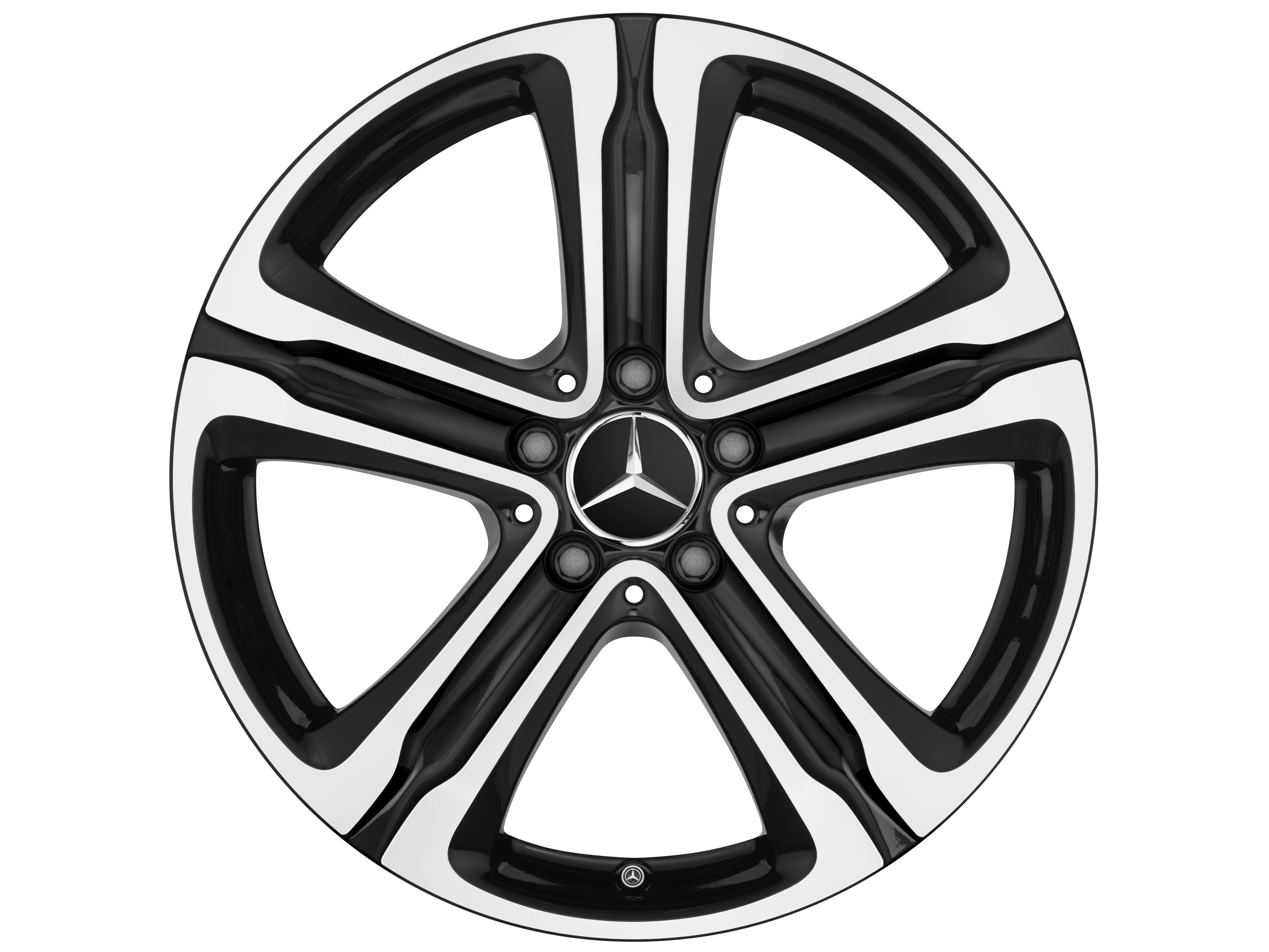 5-spoke wheel, 45.7 cm (18-inch) - 8 J x 18 ET 38, black, high-sheen