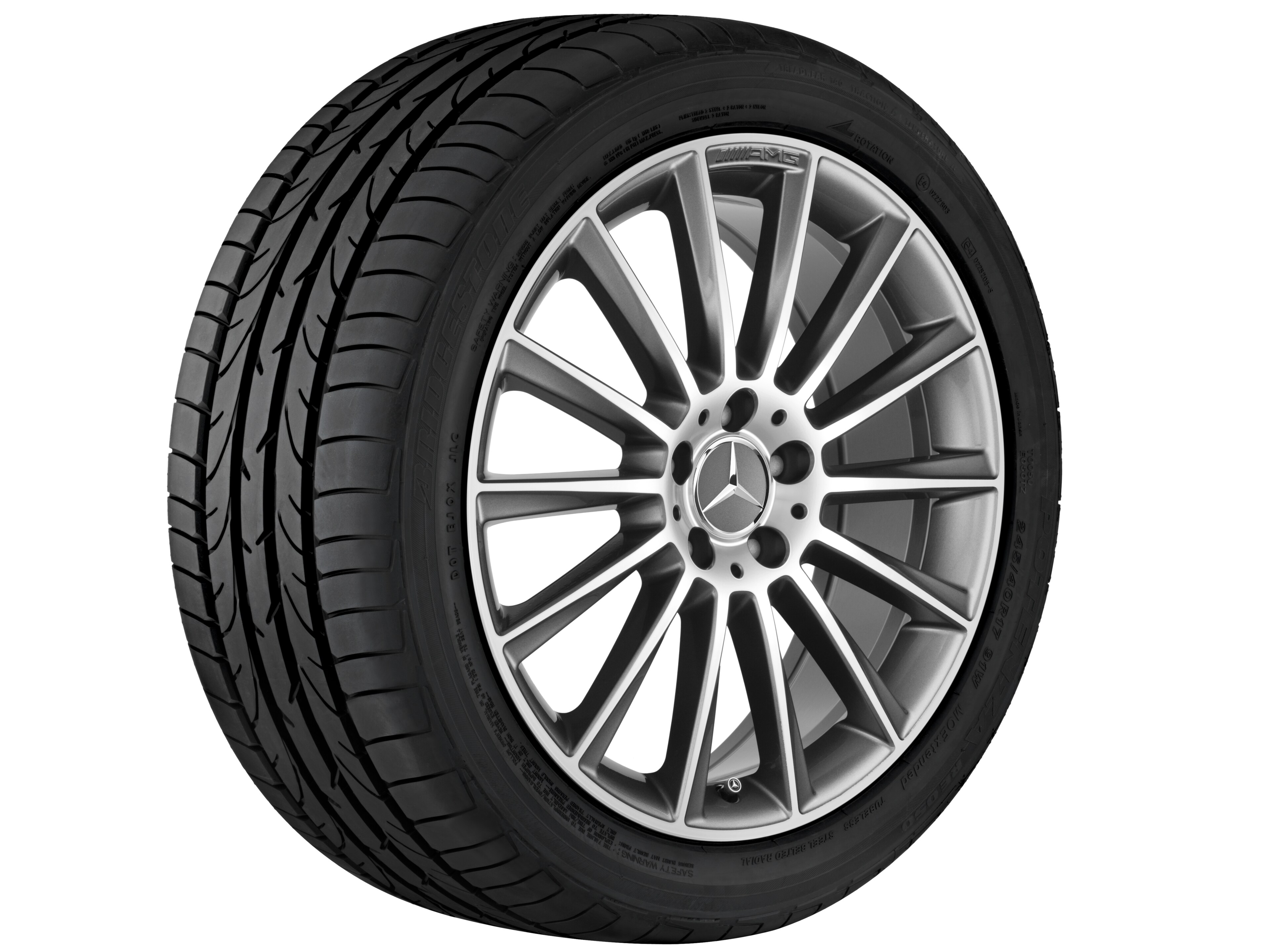 AMG multi-spoke wheel, 48.3 cm (19-inch) - 7,5 J x 19 ET 33, titanium grey, high-sheen