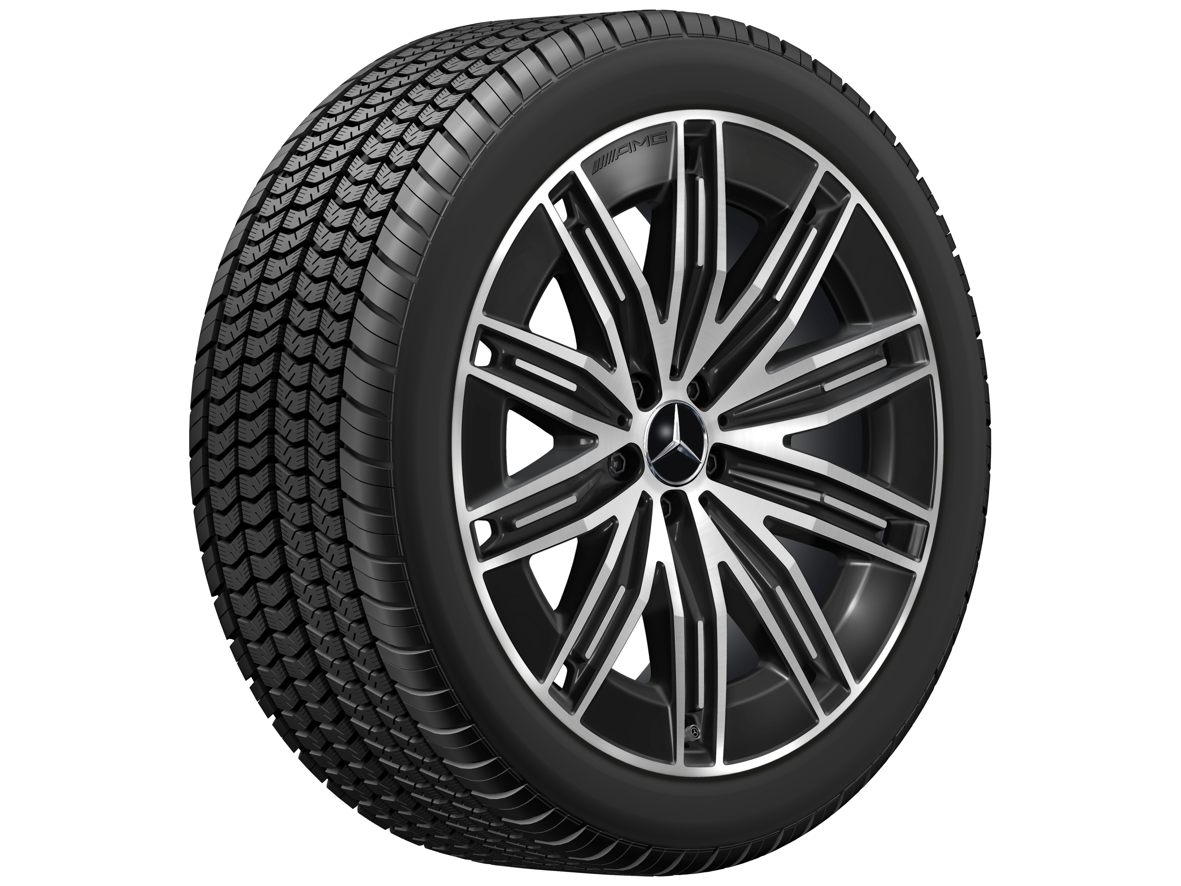 AMG multi-spoke wheel, 53.3 cm (21-inch) - 9,5 J x 21 ET 30,1, black, high-sheen