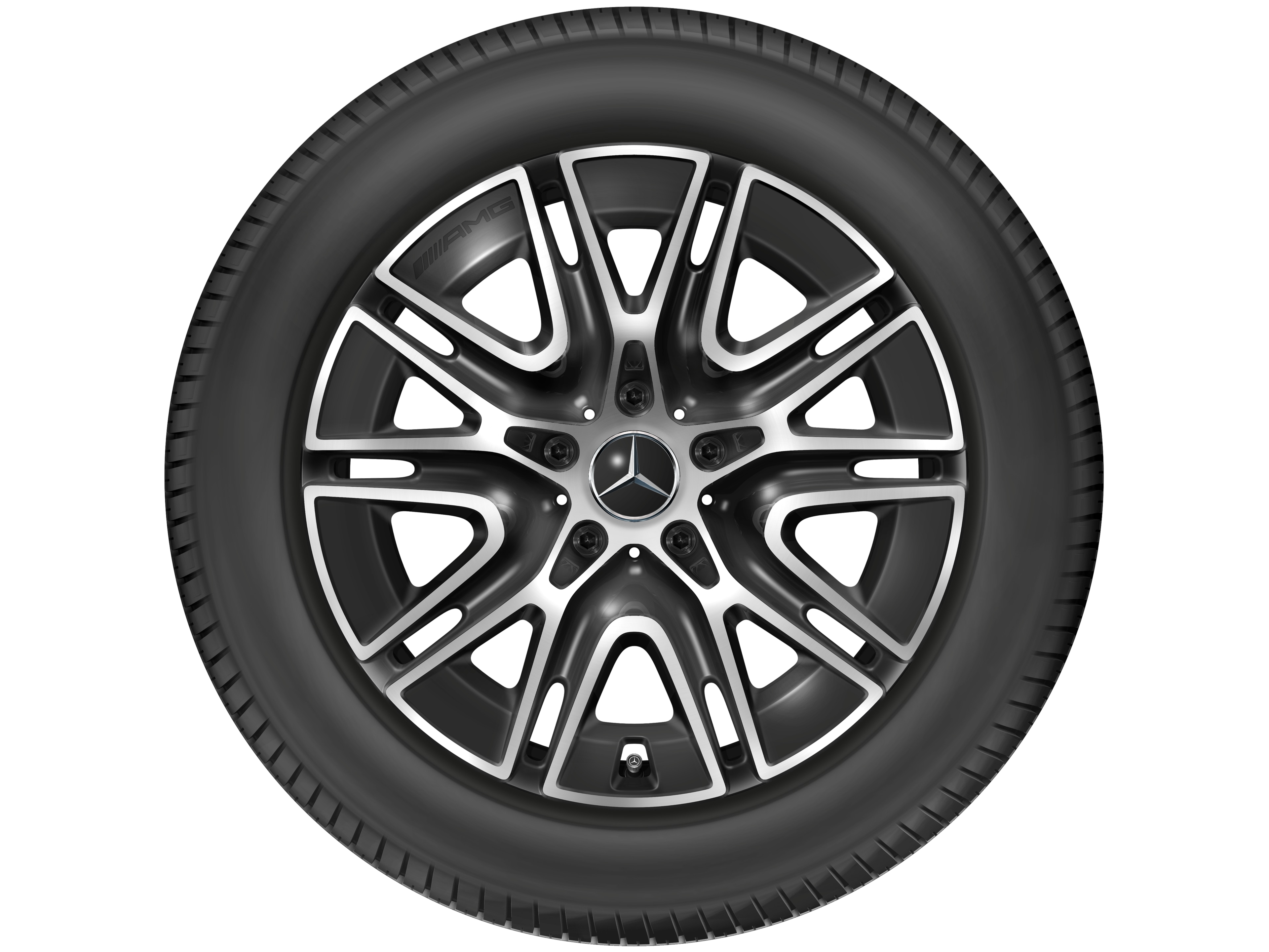 AMG 10-spoke wheel, 50.8 cm (20-inch) - 8,5 J x 20 ET 32,2, black, high-sheen