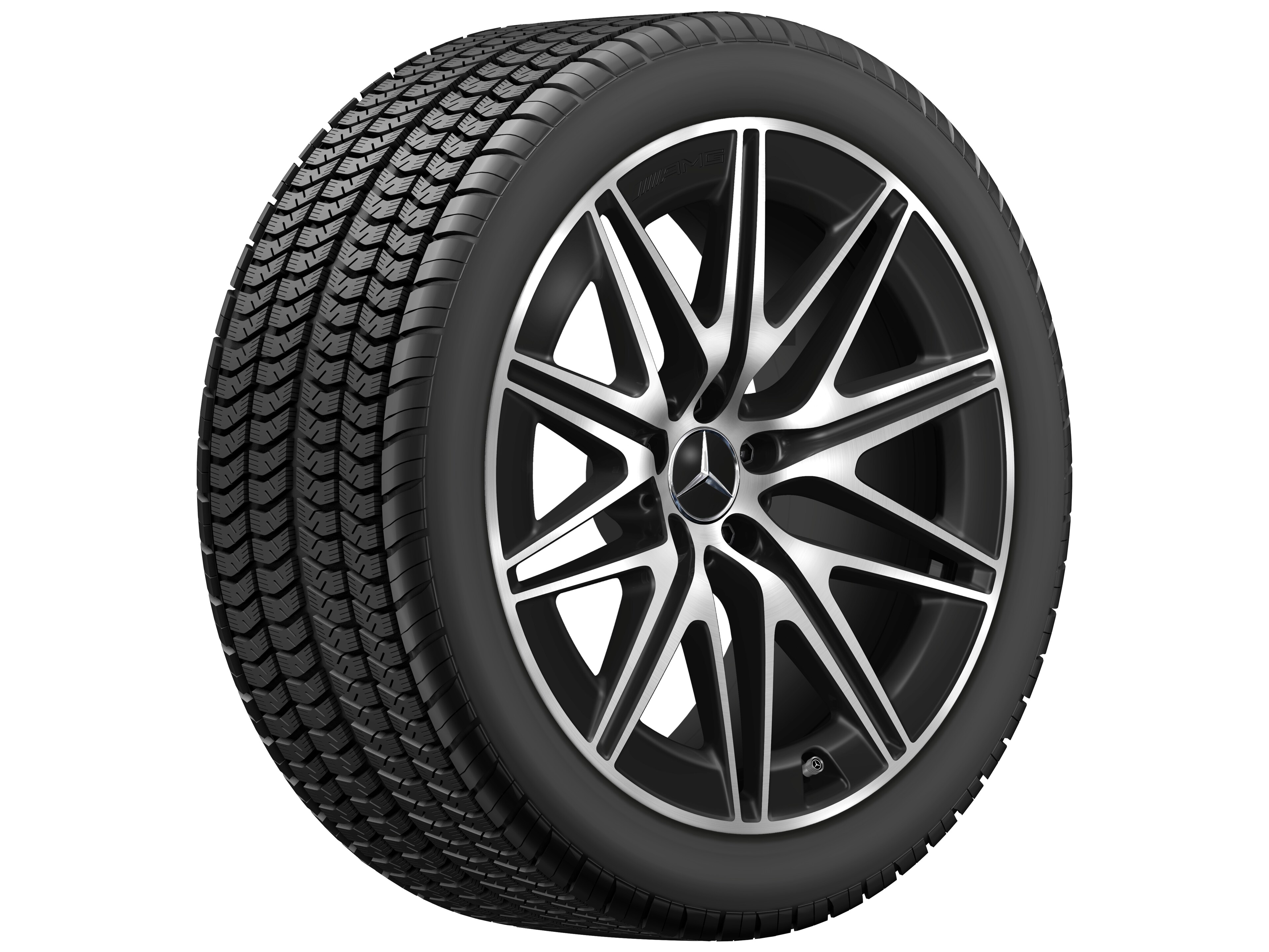 AMG 10-spoke wheel, 50.8 cm (20-inch) - 9,5 J x 20 ET 25,1, matt black, high-sheen