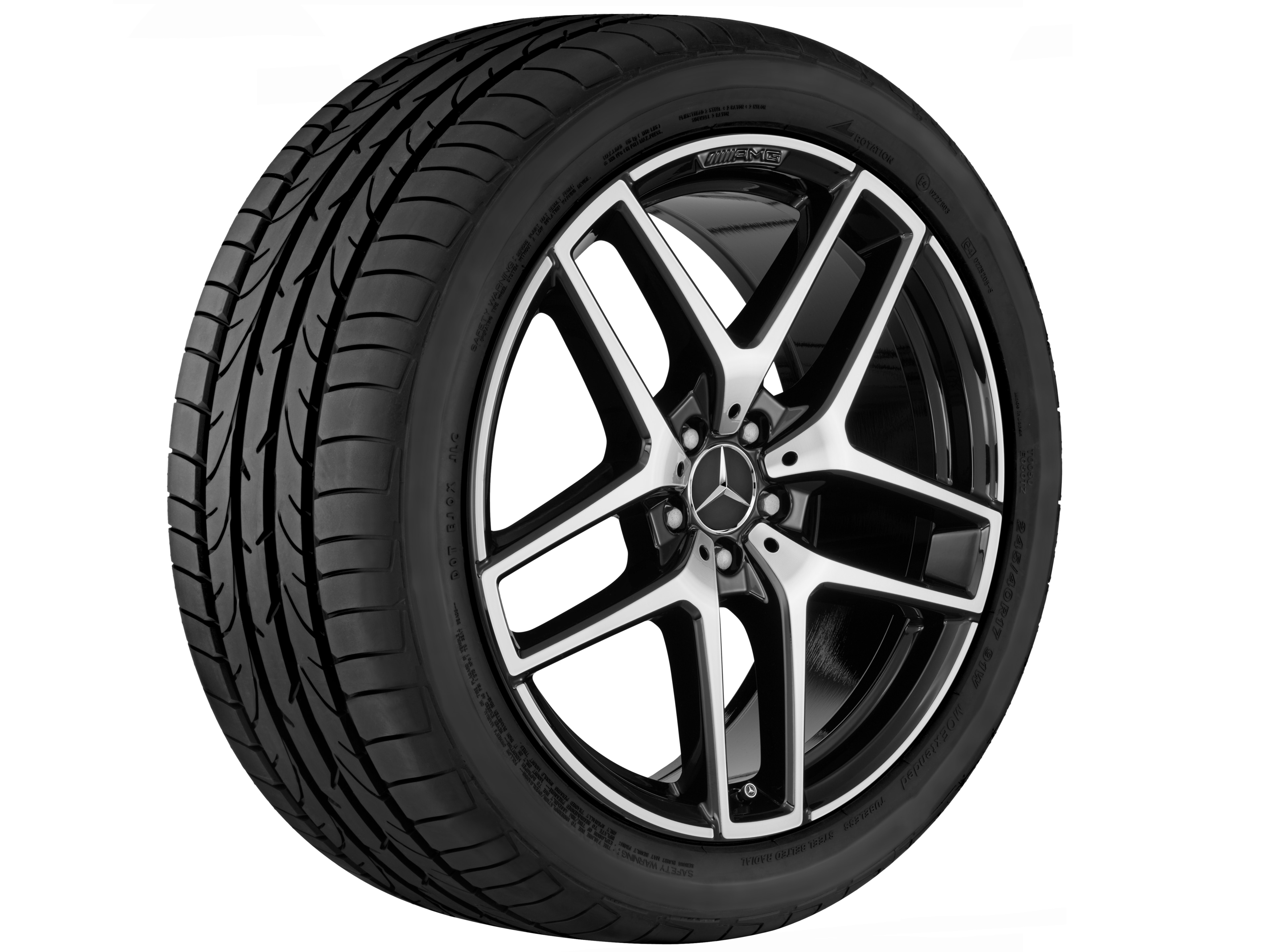 AMG 5-twin-spoke wheel, 48.3 cm (19-inch) - 9 J x 19 ET 20, black, high-sheen