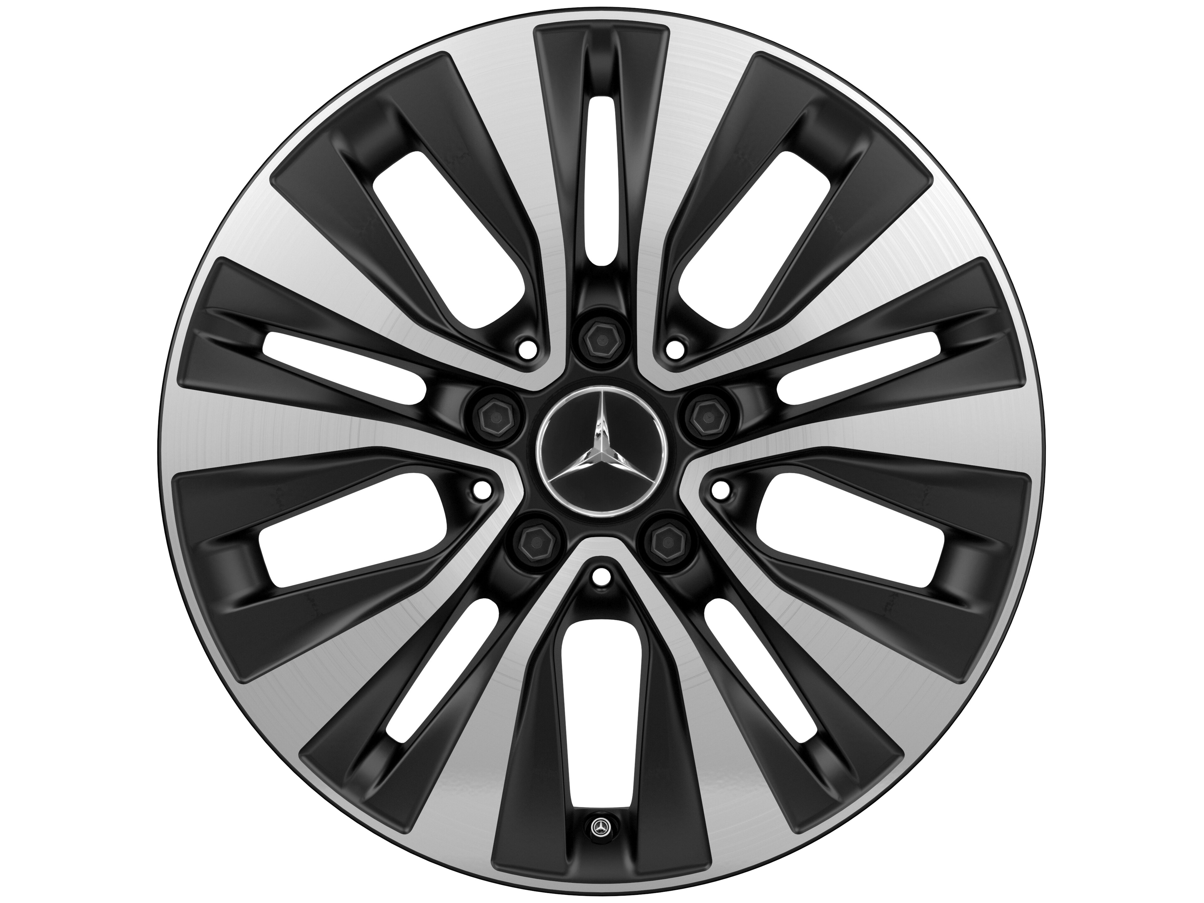 5-twin-spoke wheel, Aero, 40.6 cm (16-inch) - 6,5 J x 16 ET 44, matt black, high-sheen
